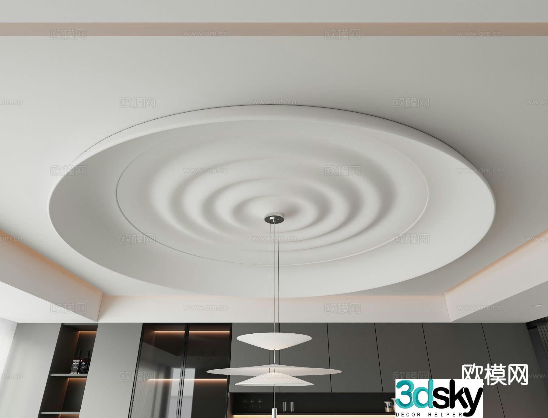 Modern ceiling ceiling ceiling round ceiling 3d model