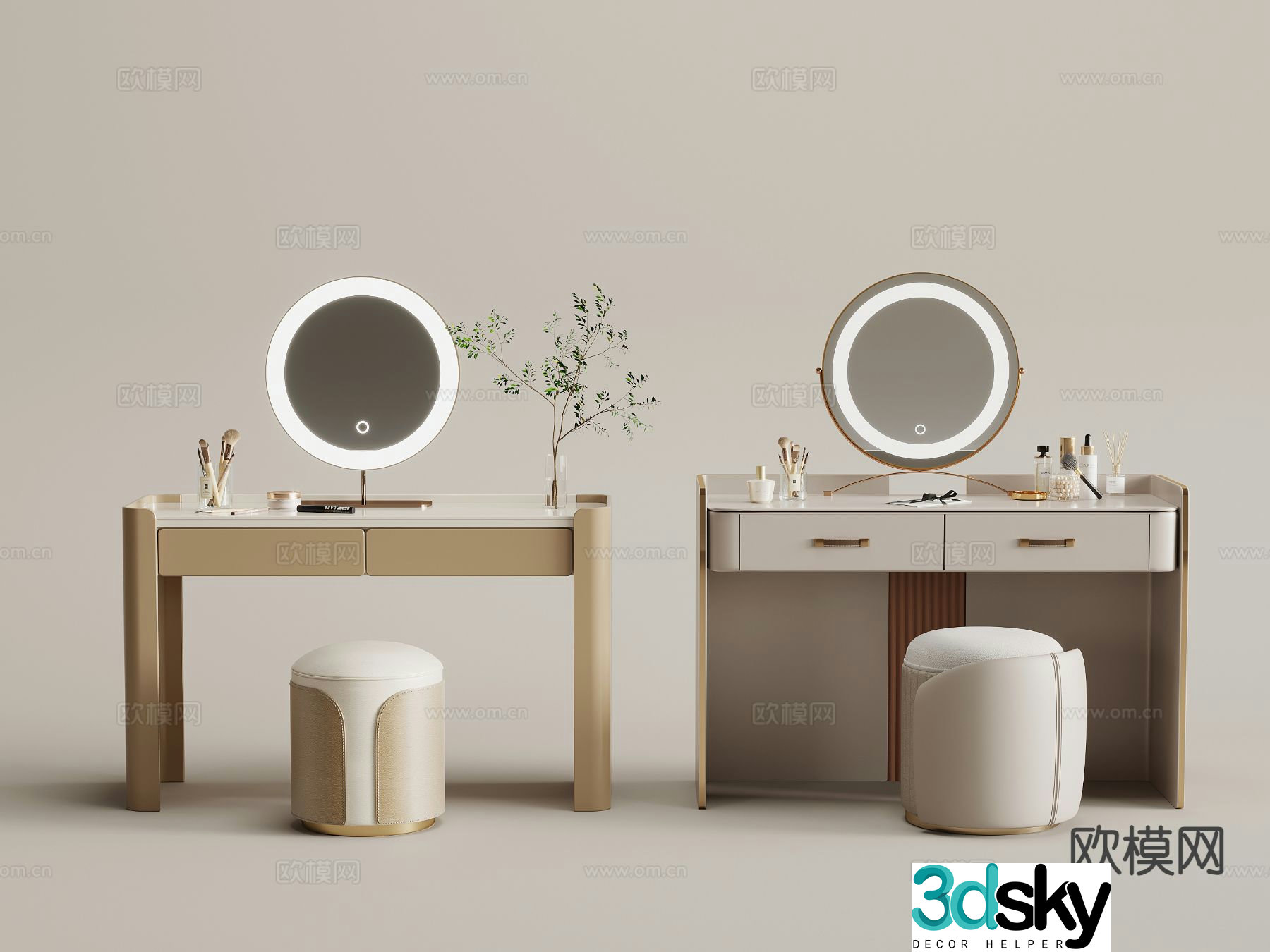 Modern dressing table dressing table 3d model