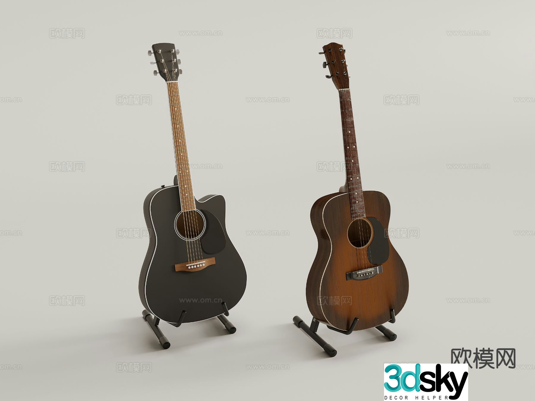 modern musical instrument guitar electric guitar 3d model
