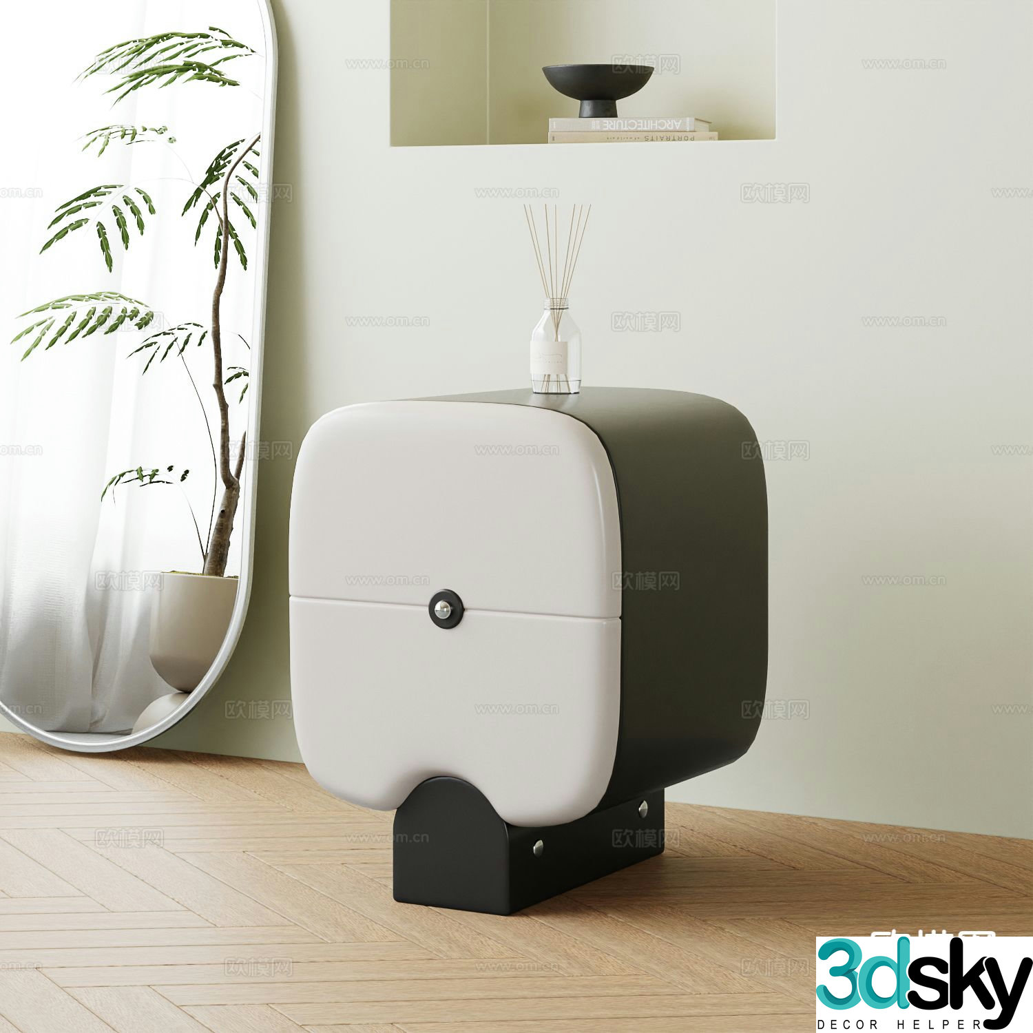 Modern bedside table 3d model
