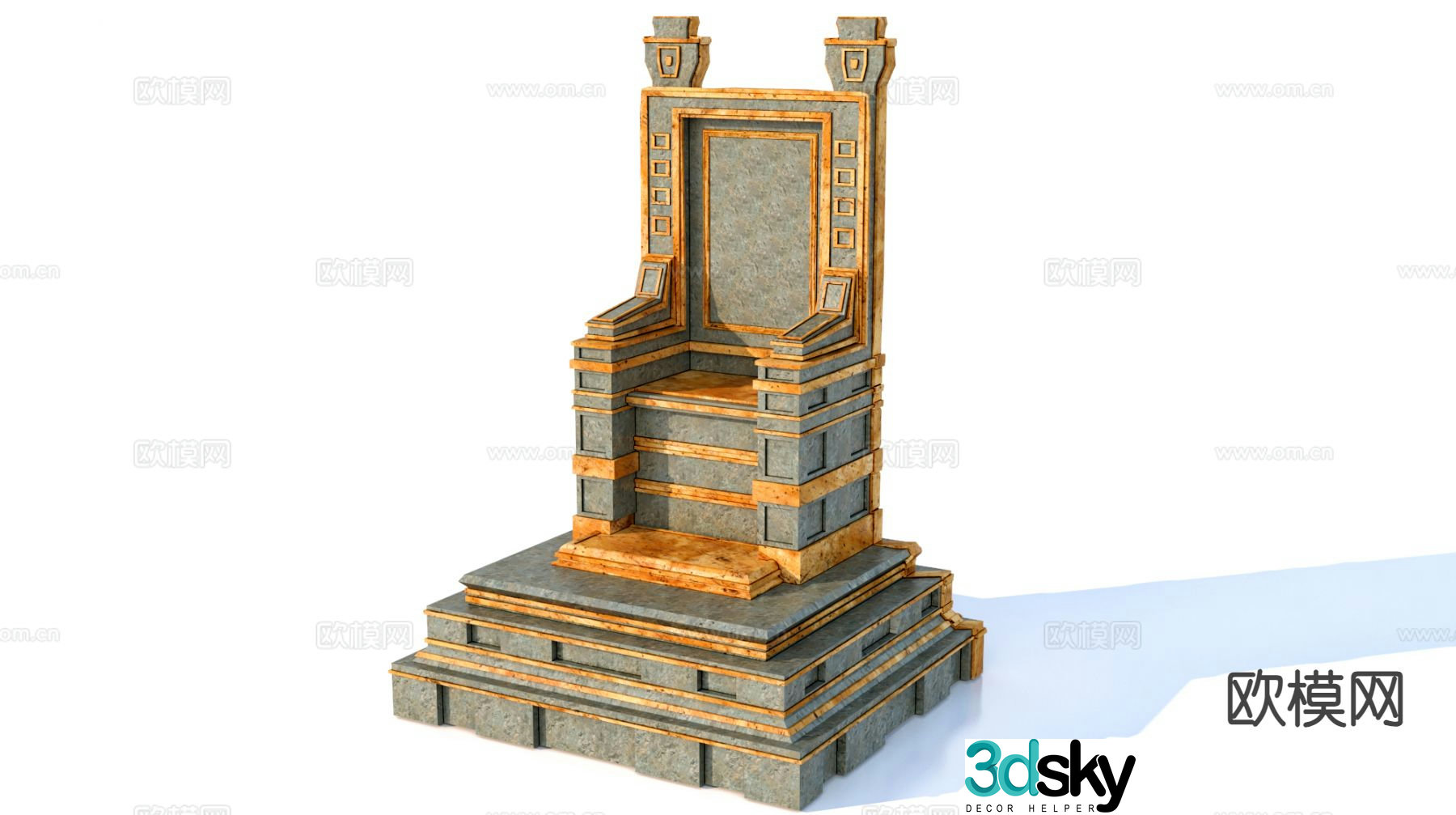 Peak Throne Royal Seat Game Props 3D Model
