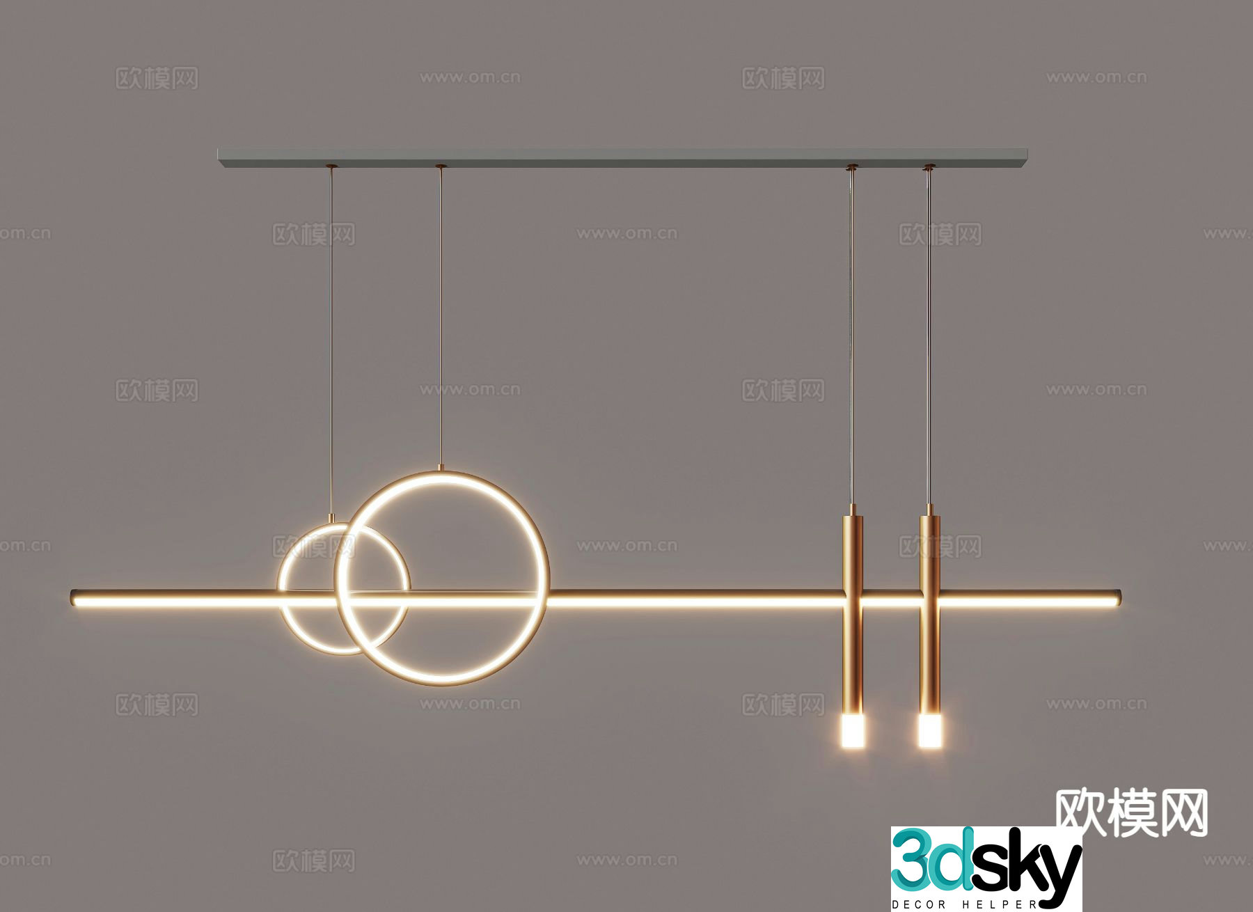 Light luxury chandeliers hall chandeliers art chandeliers 3d model