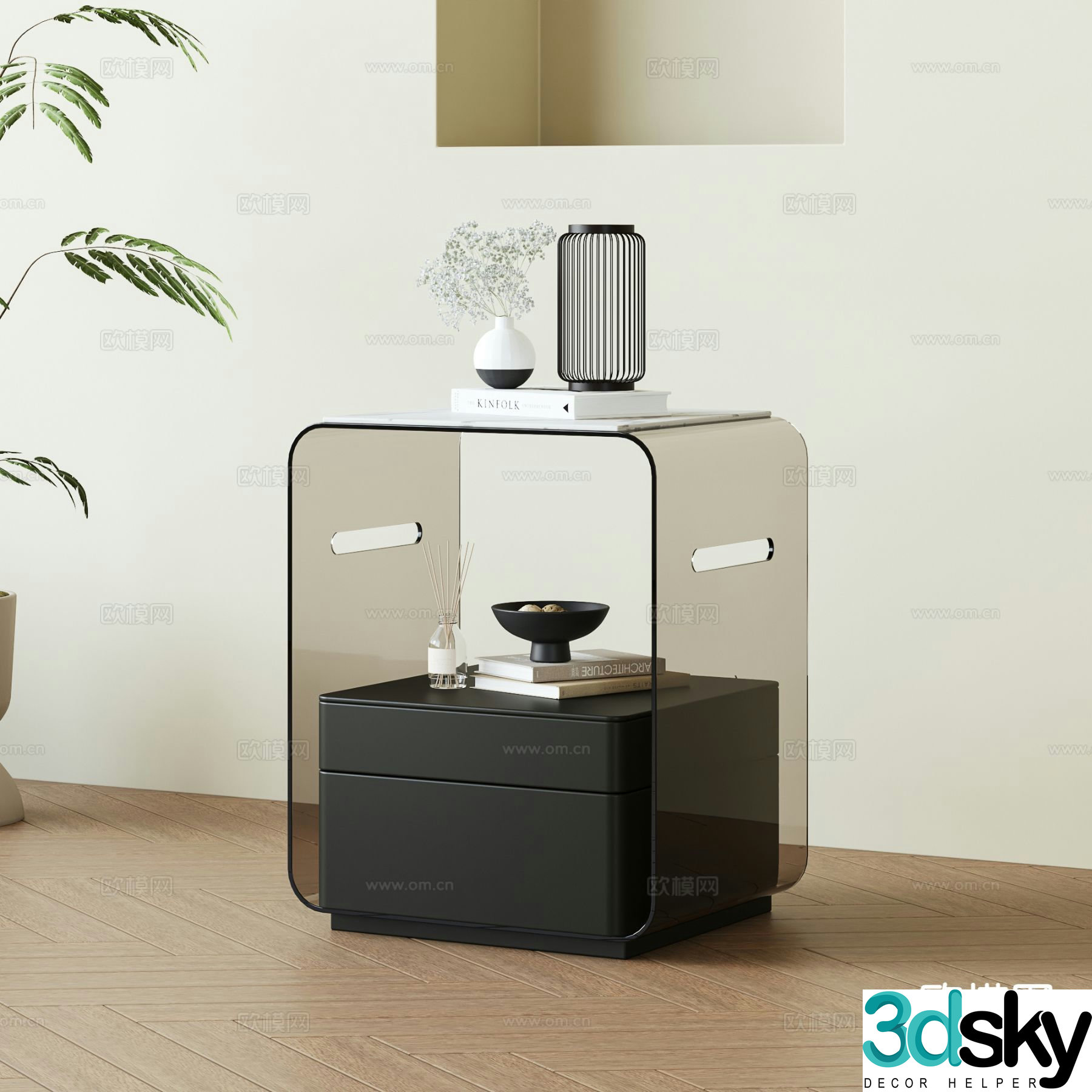 Modern bedside table 3d model