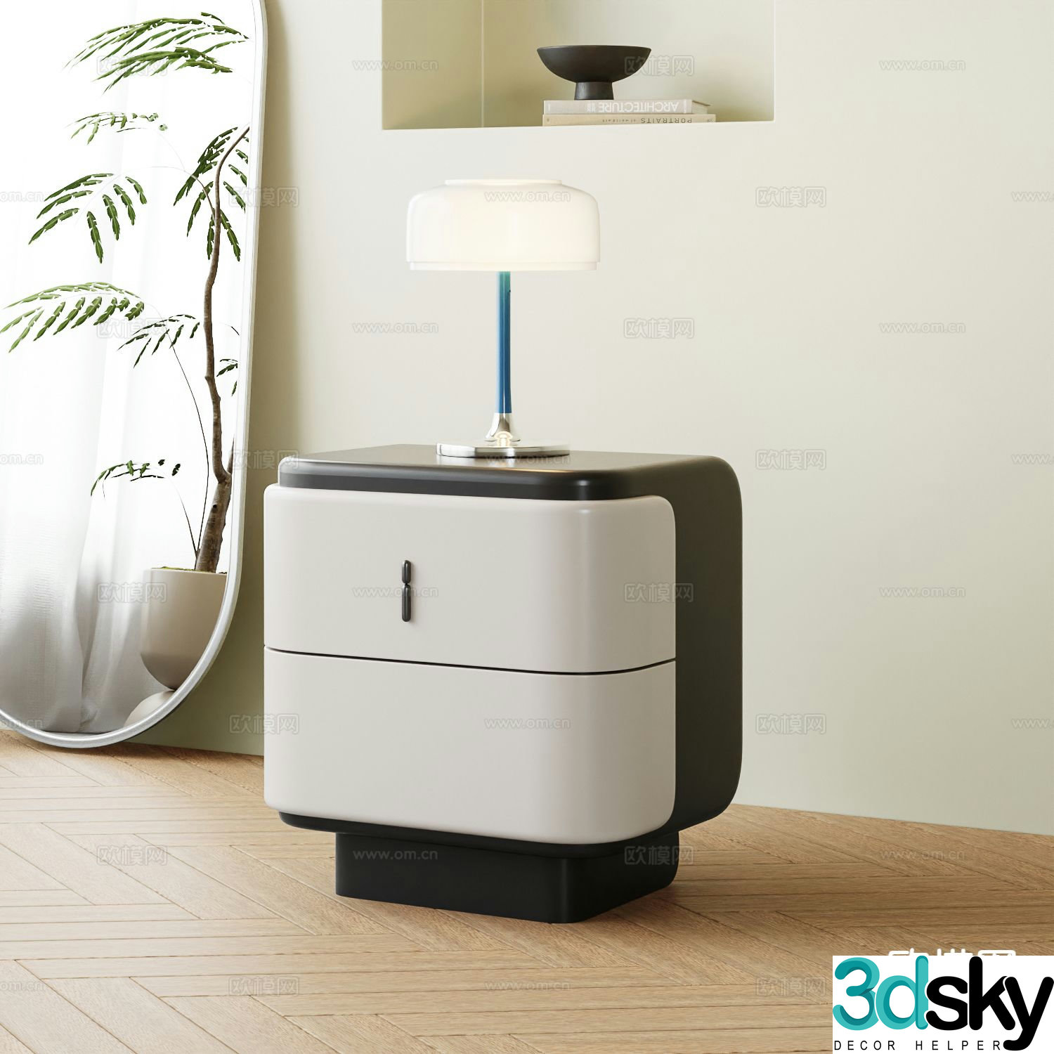 Modern bedside table 3d model