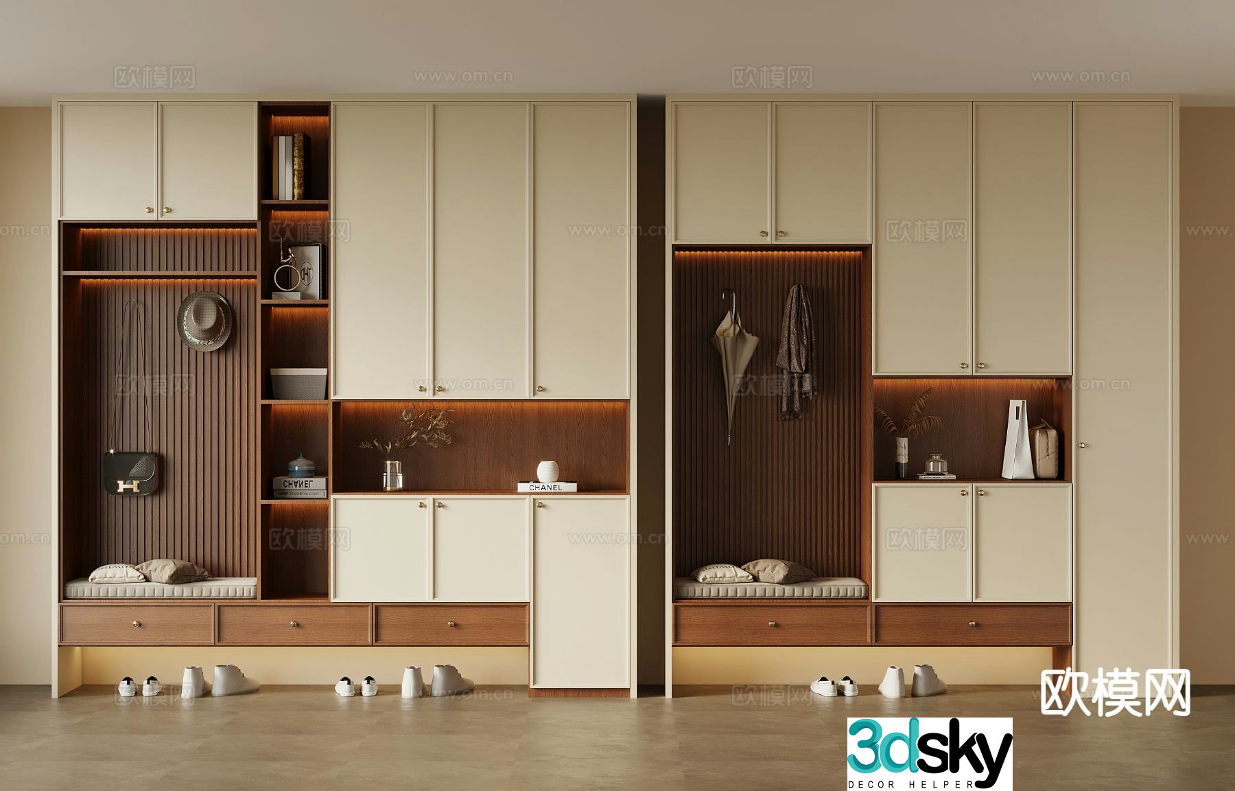Medieval style shoe cabinet entrance shoe cabinet custom shoe cabinet 3D model
