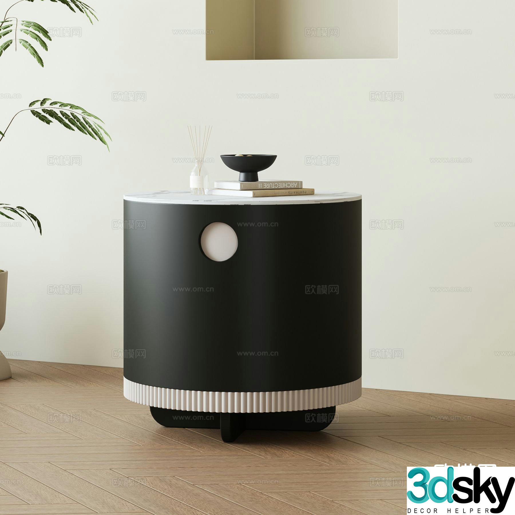 Modern bedside table 3d model