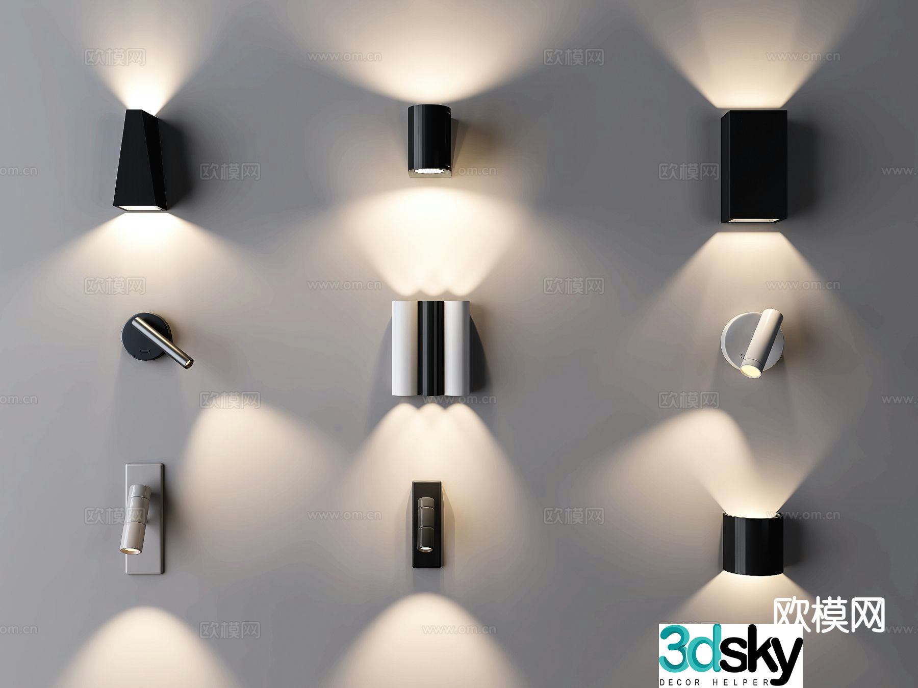 Simple wall lamp wall lamp aisle lamp corridor lamp 3d model