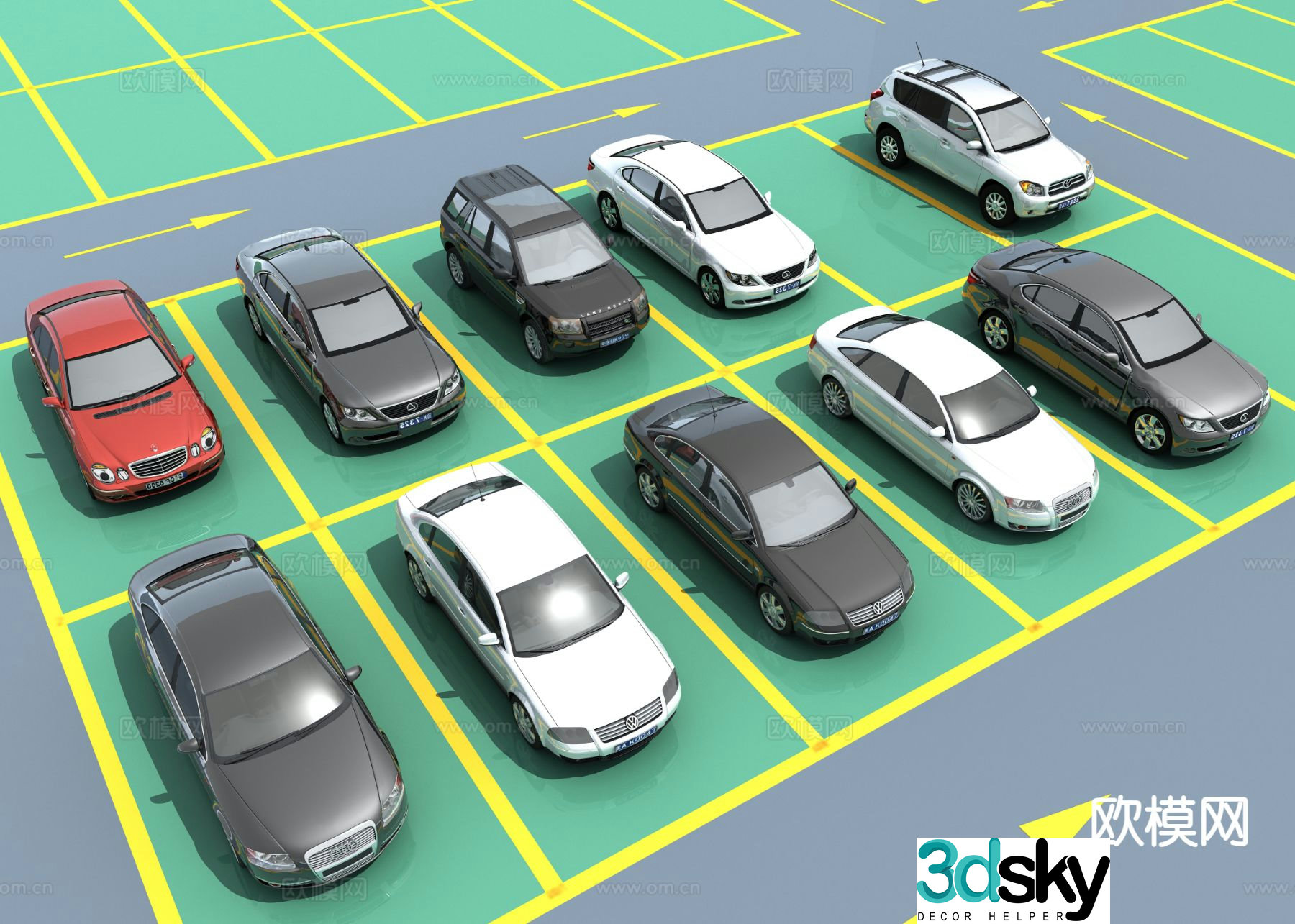 car qiao car sedan 3d model