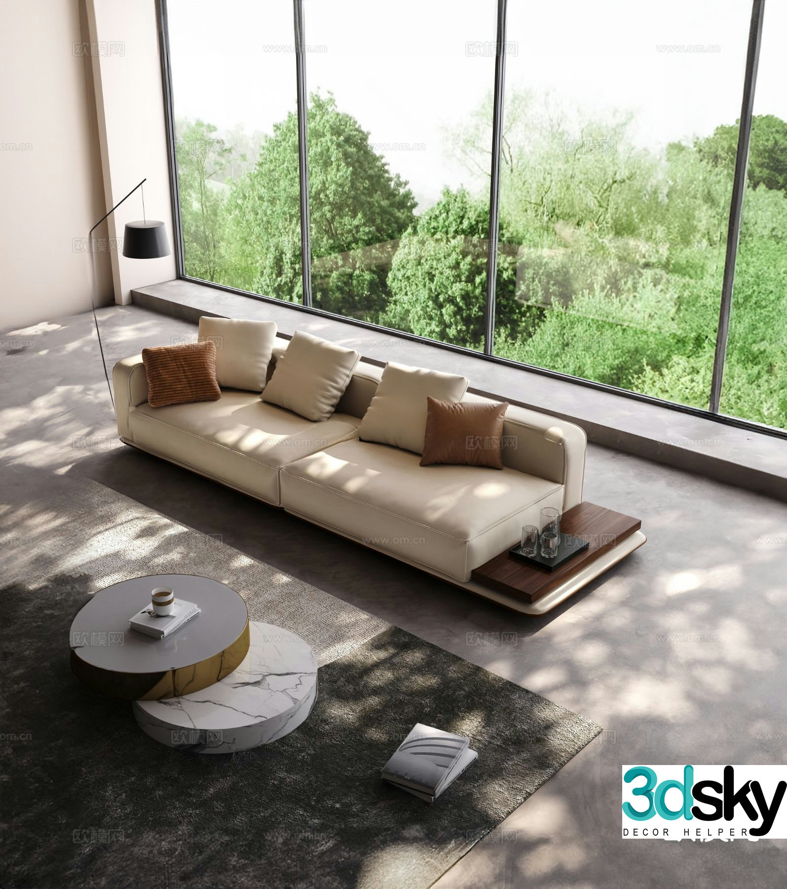 Double sofa 3d model