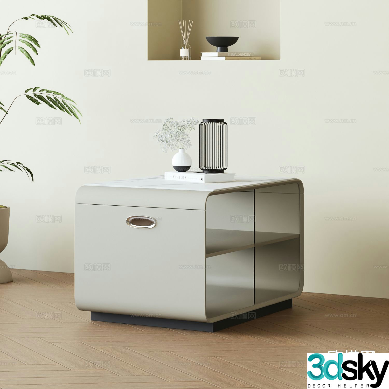 Modern bedside table 3d model