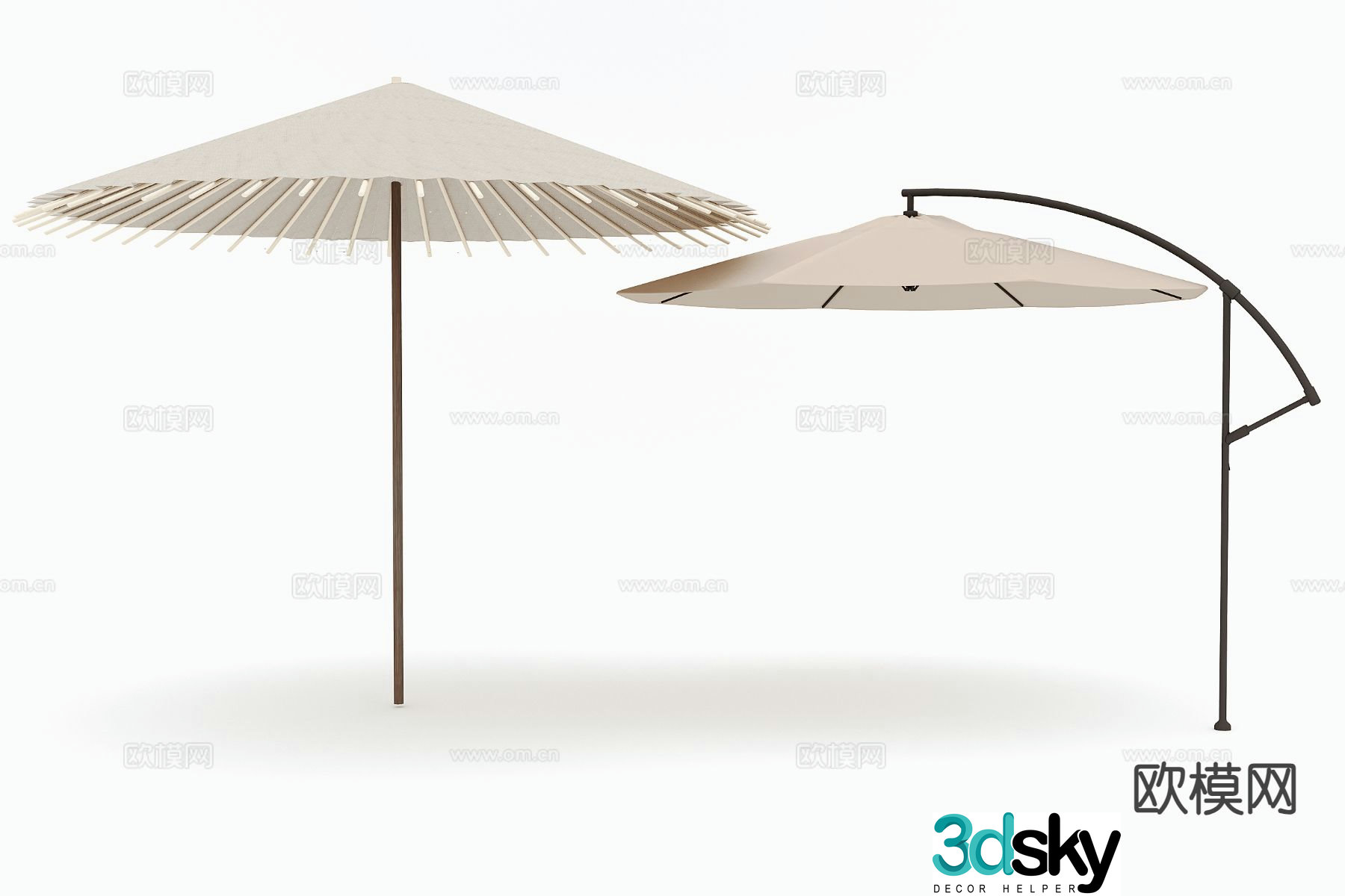 Modern parasol, sun umbrella, folding umbrella, awning 3d model