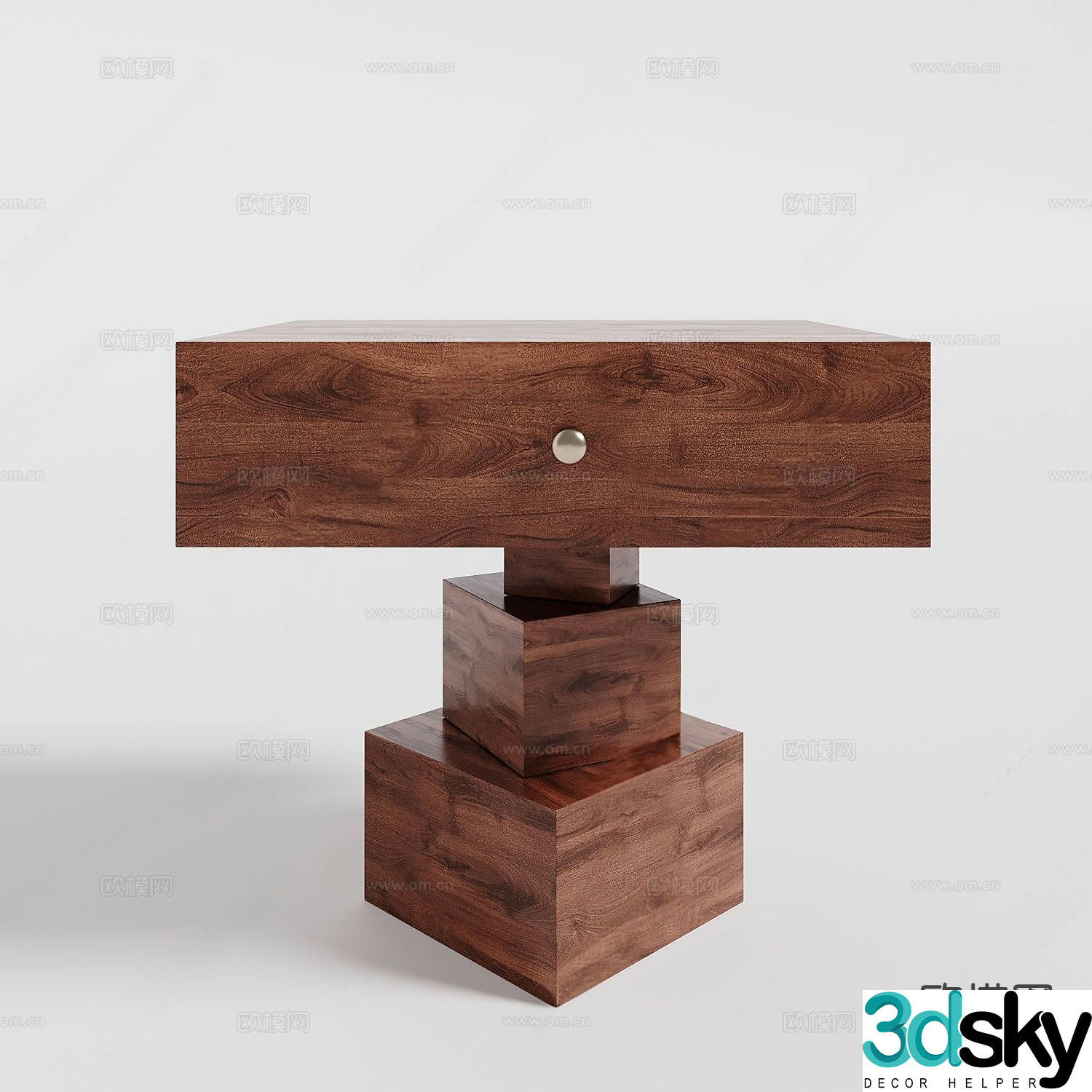 Noiremphasizes natural italian bedside table 3d model