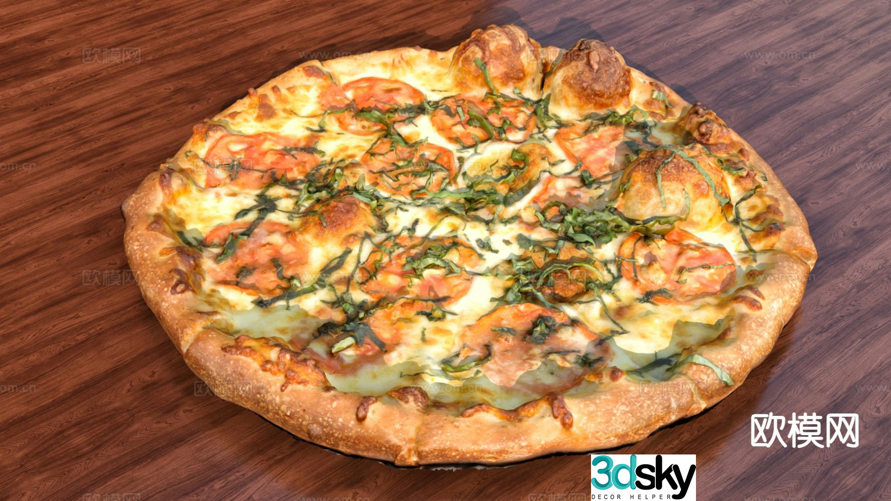 gourmet food pizza 3d model