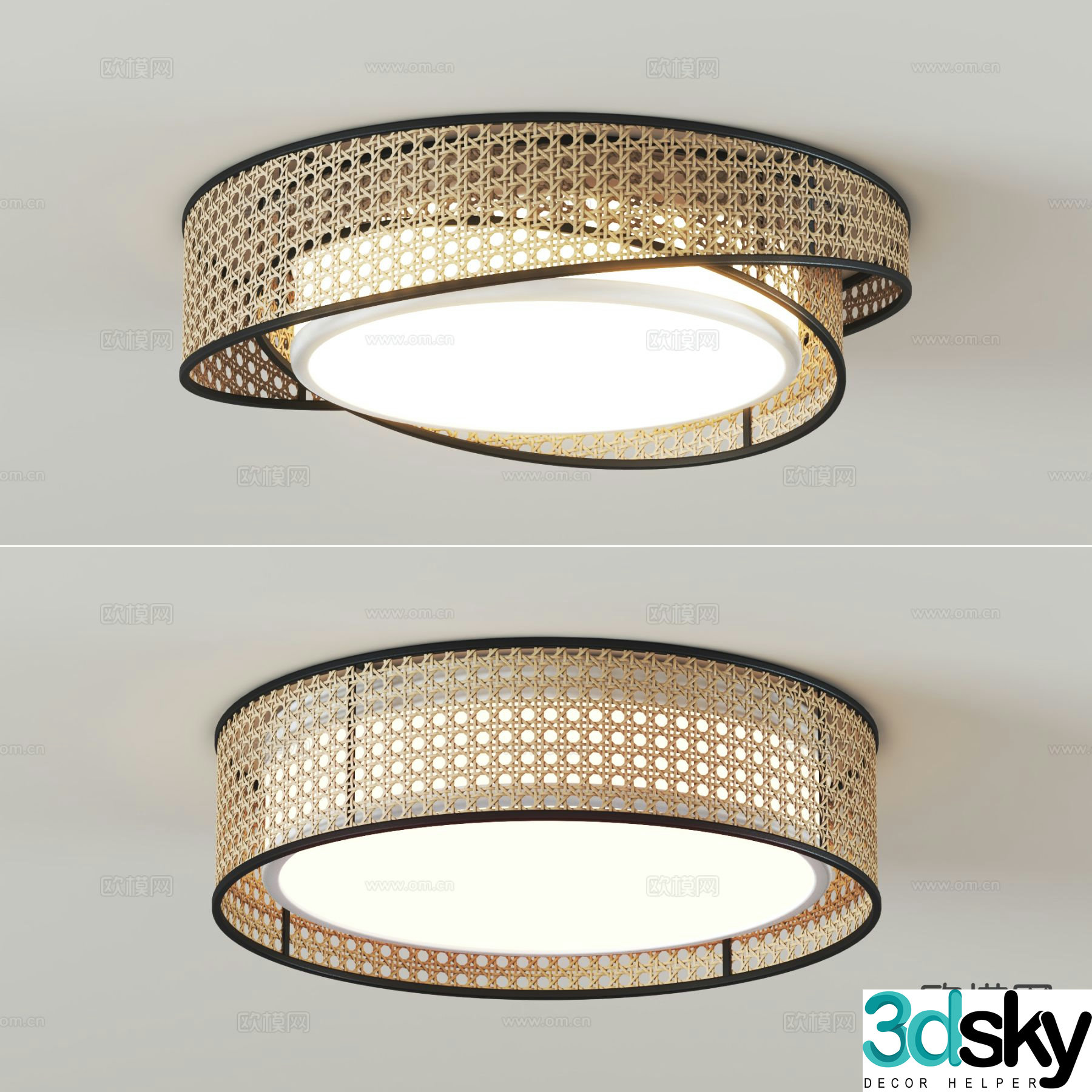 Wabi-sabi ceiling lamp bedroom lamp living room lamp 3d model