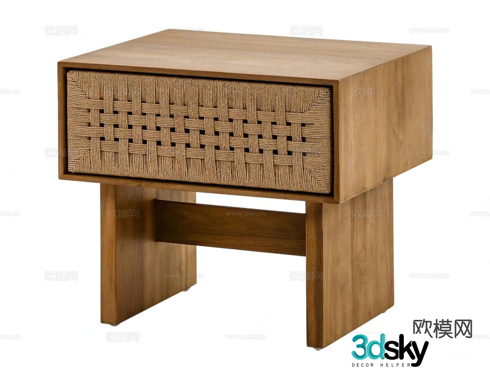 wabi-sabi bedside table 3d model