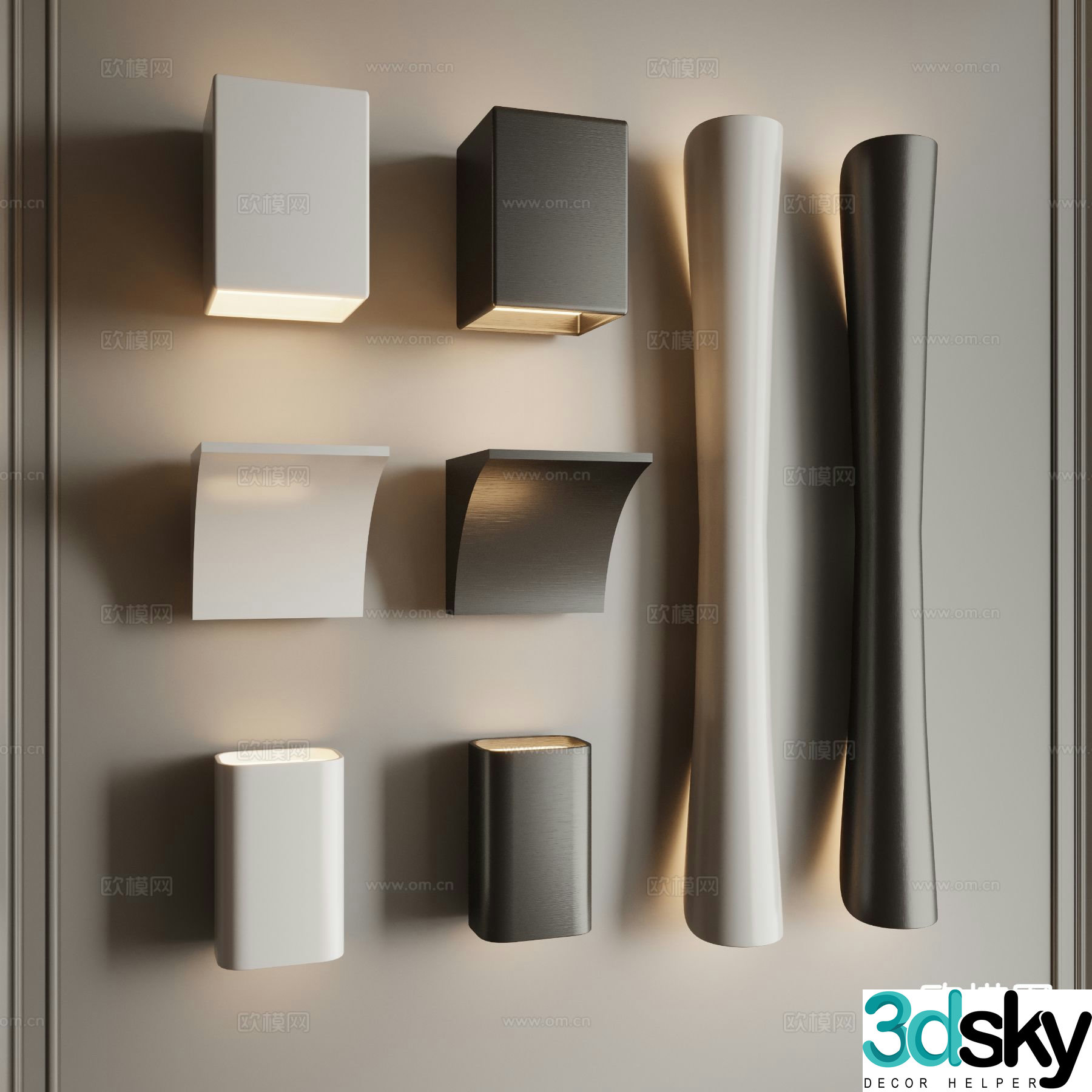 Modern wall lamp bedside lamp 3d model