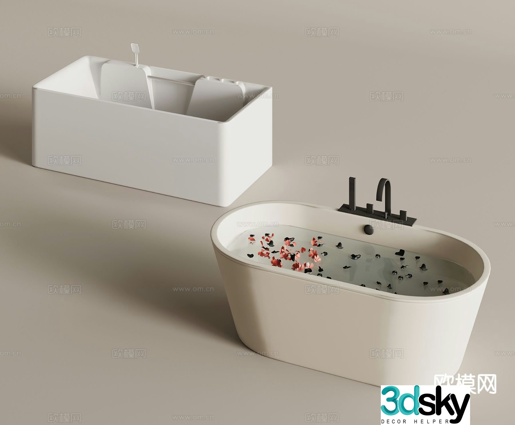 Modern bathtub bathtub 3d model
