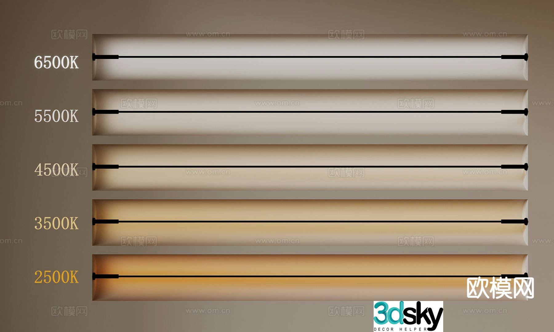 Skyline lamp wall lamp 3d model