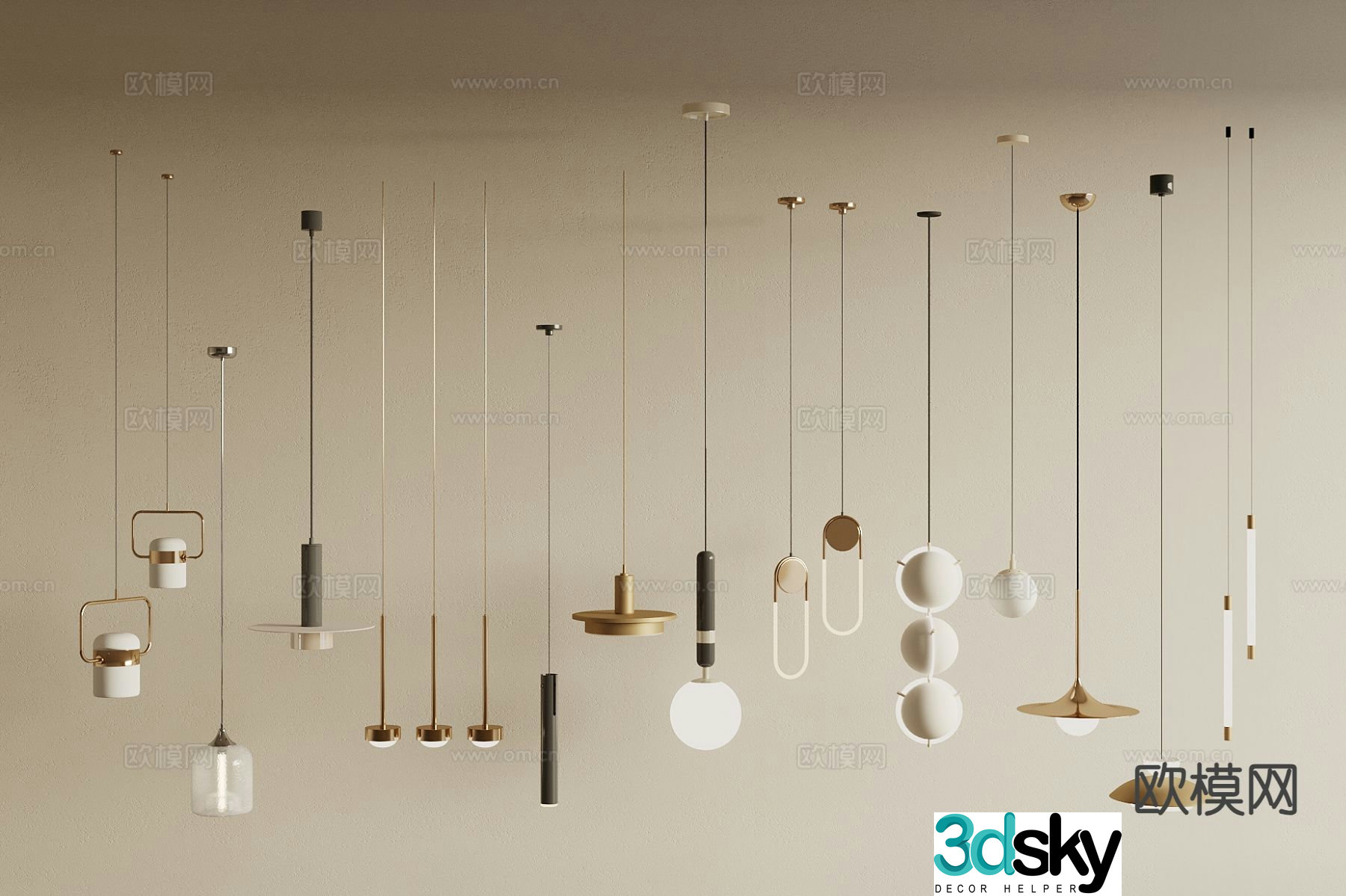 Modern small chandelier bedside small chandelier single head chandelier 3d model