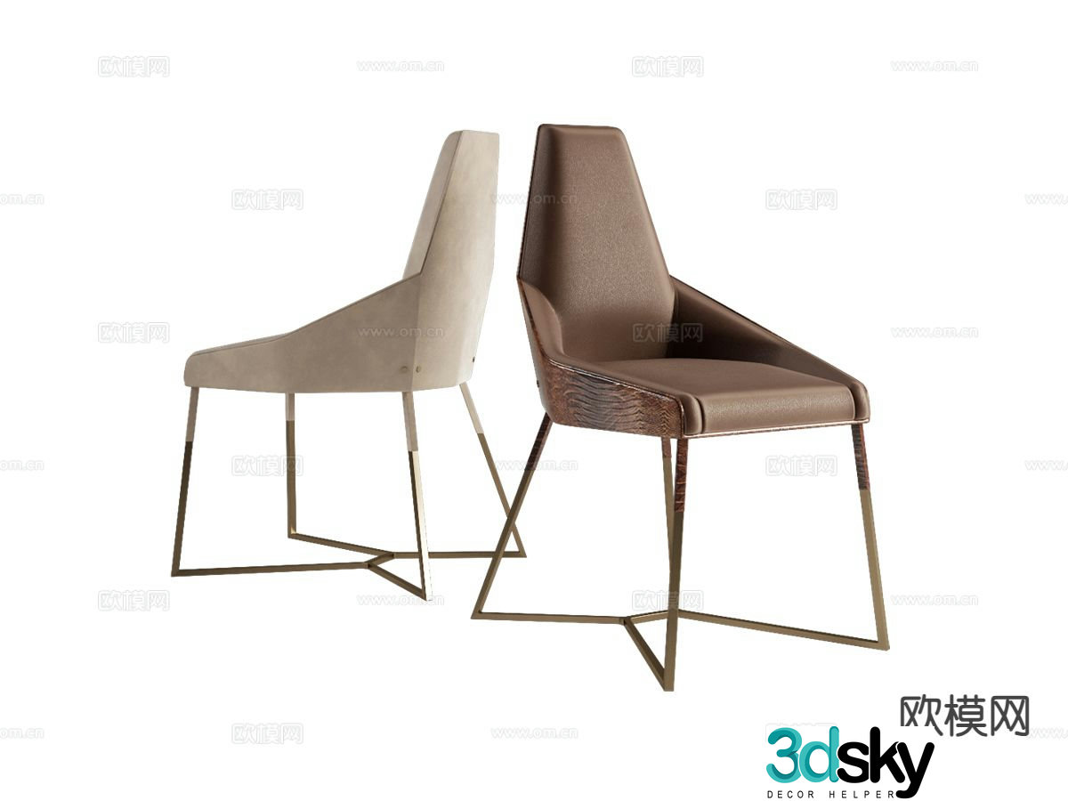 Longhi-Miu- Italian chair dining chair 3d model