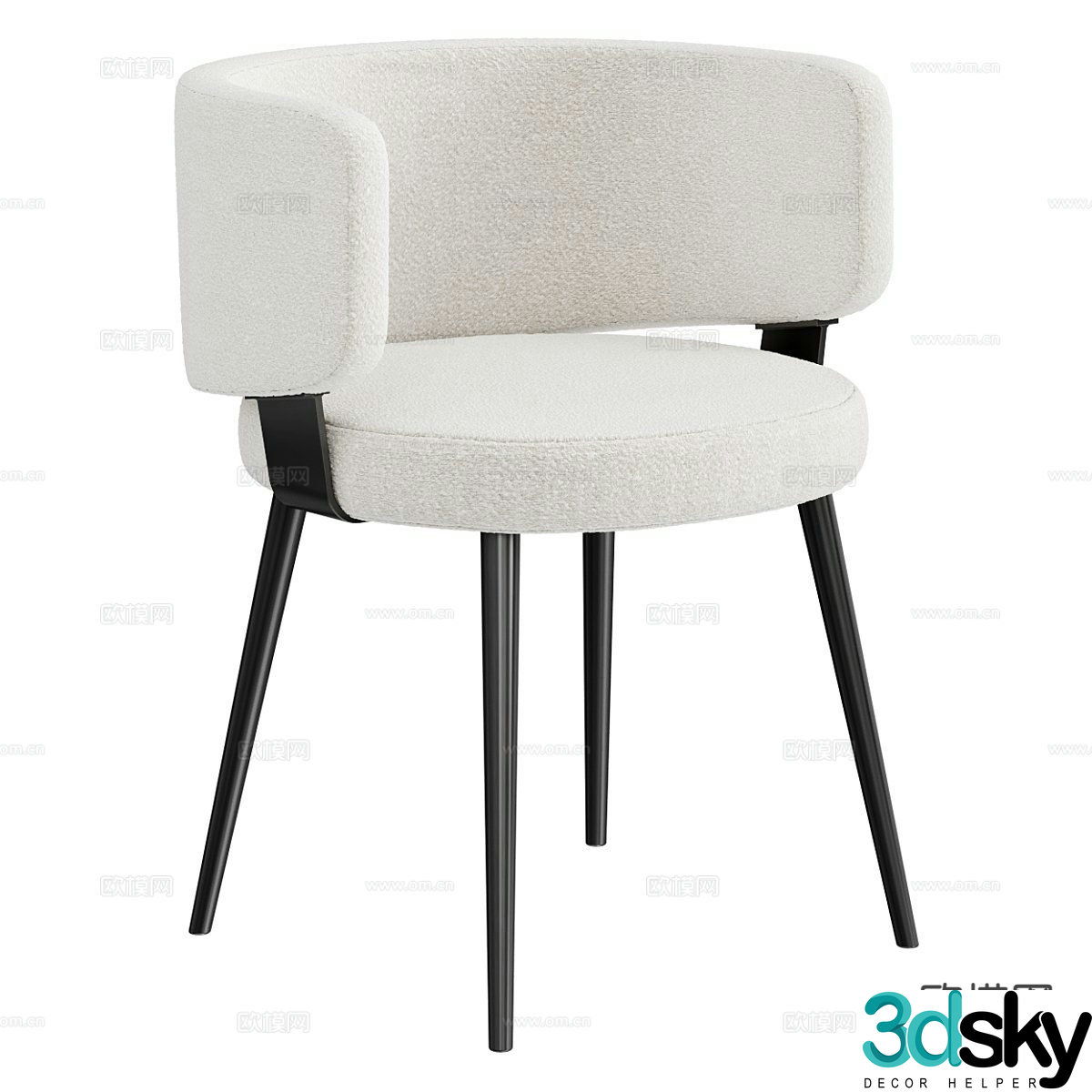 Modern chair leisure chair single chair 3d model