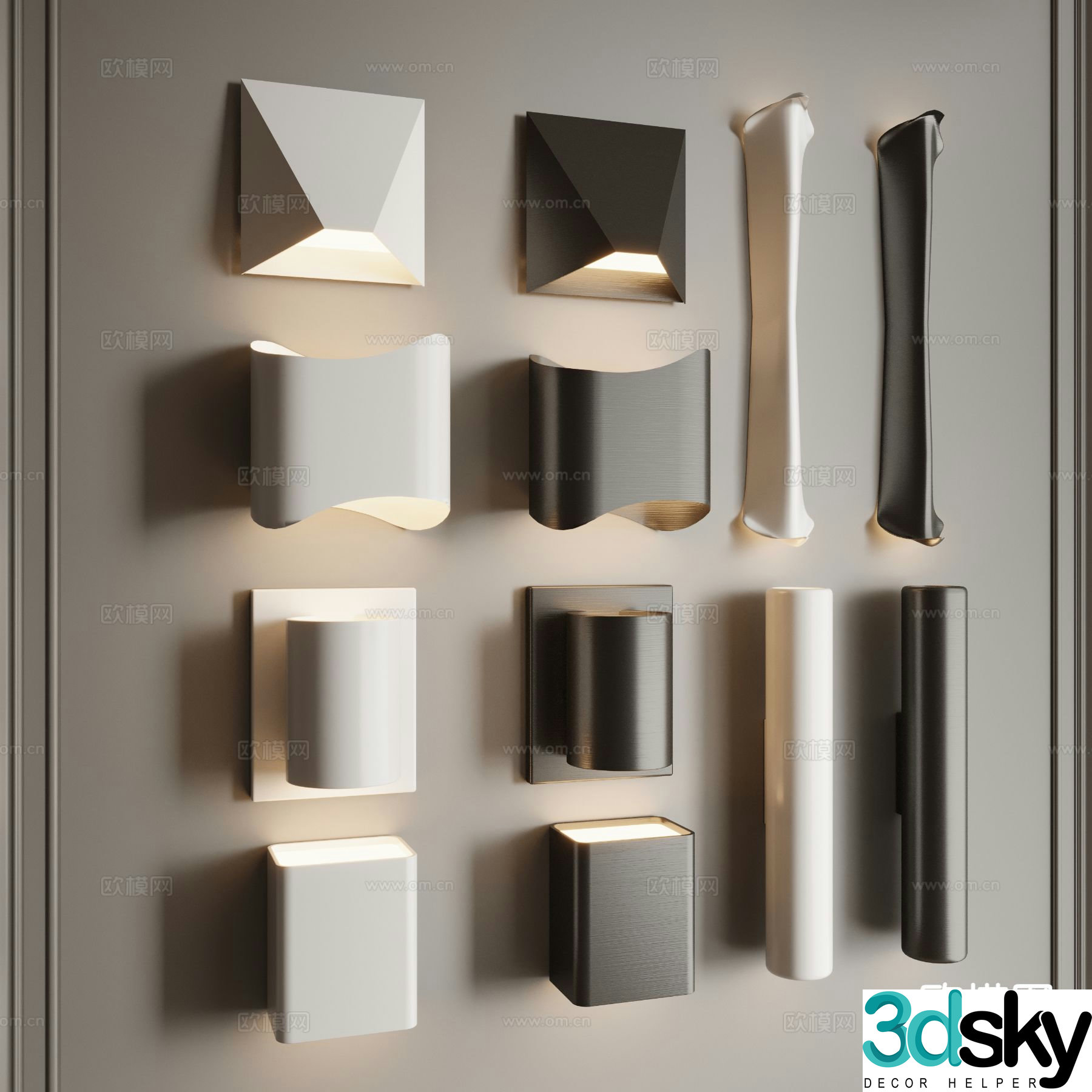 Modern wall lamp bedside lamp 3d model