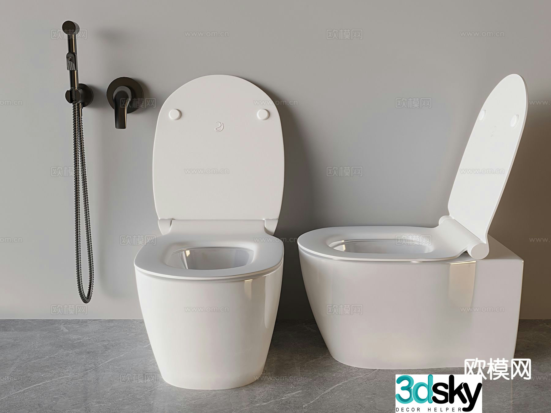 modern toilet toilet 3d model