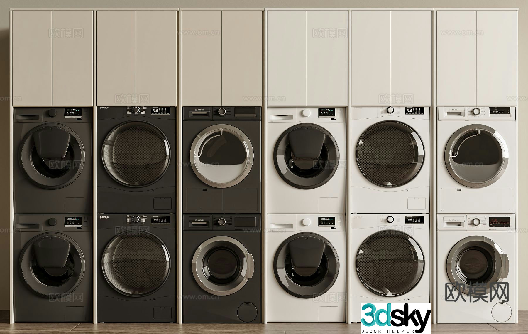 Washing machine dryer drum washing machine washing machine cabinet 3d model