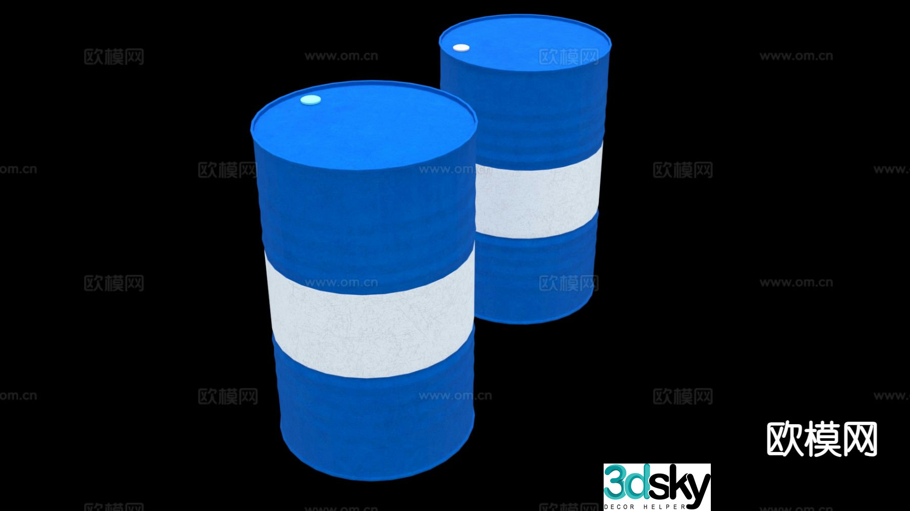farm equipment water storage tank 3d model