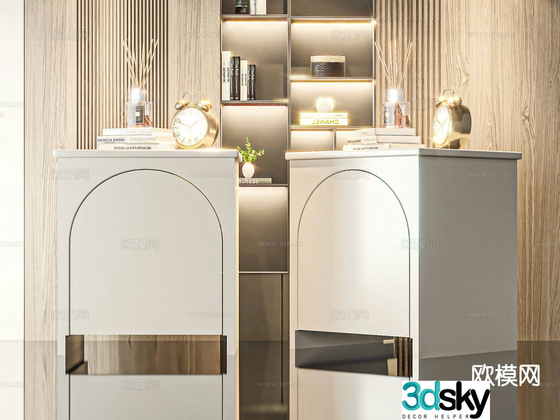 Modern bedside table 3d model