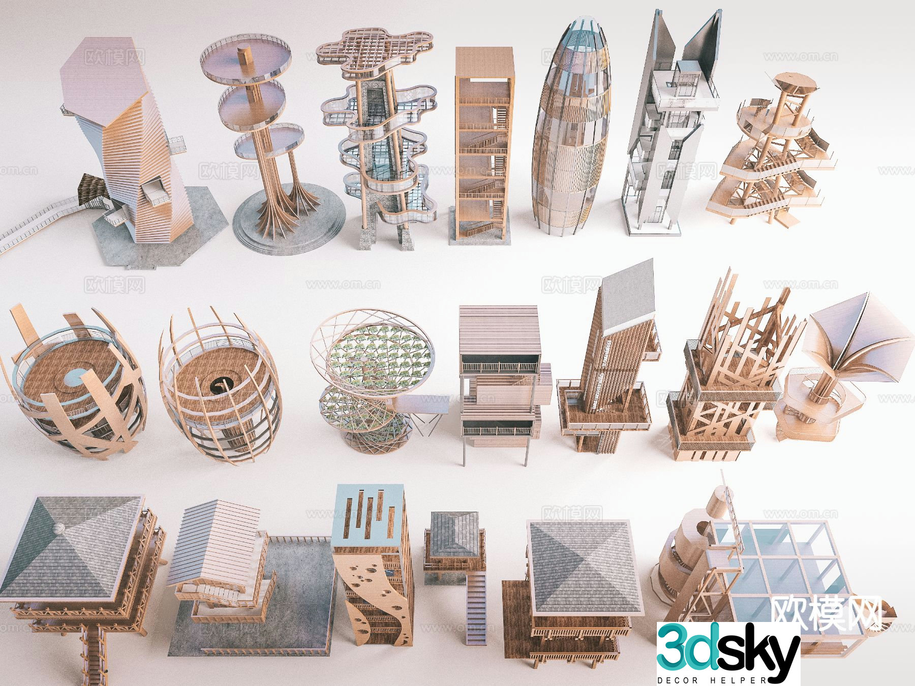 Observation Tower Tower Observation Deck Observation Tower 3D Model