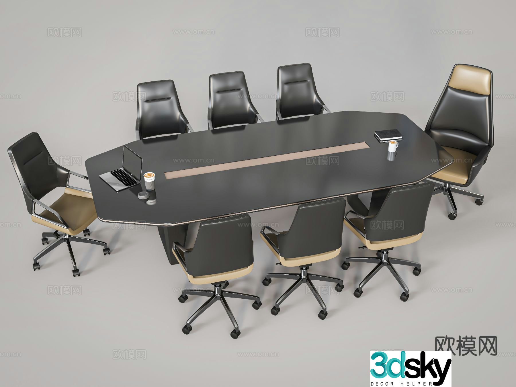 Modern conference table conference table 3d model