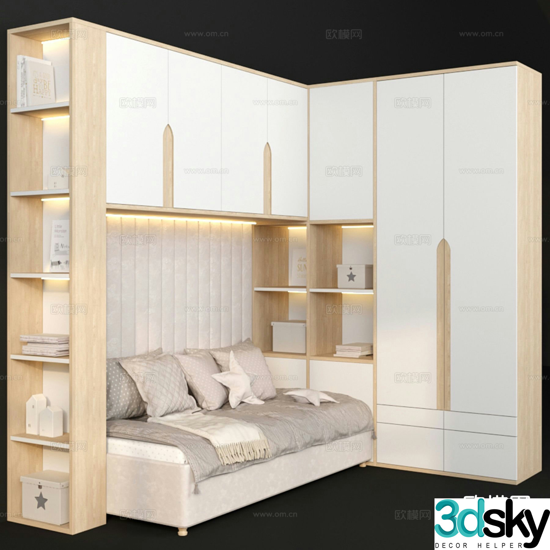 Modern children’s bed 3d model