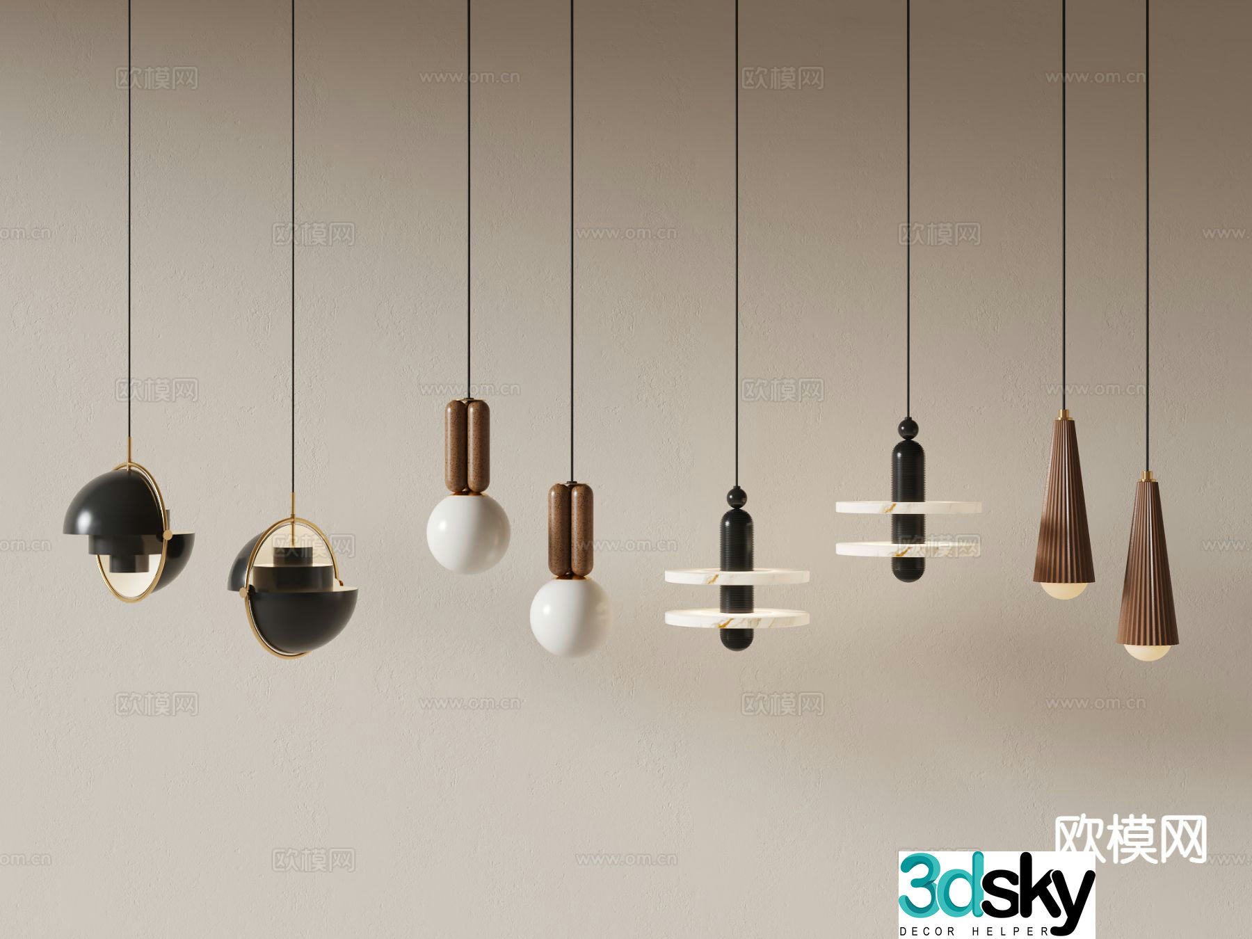 Simple small chandelier 3d model