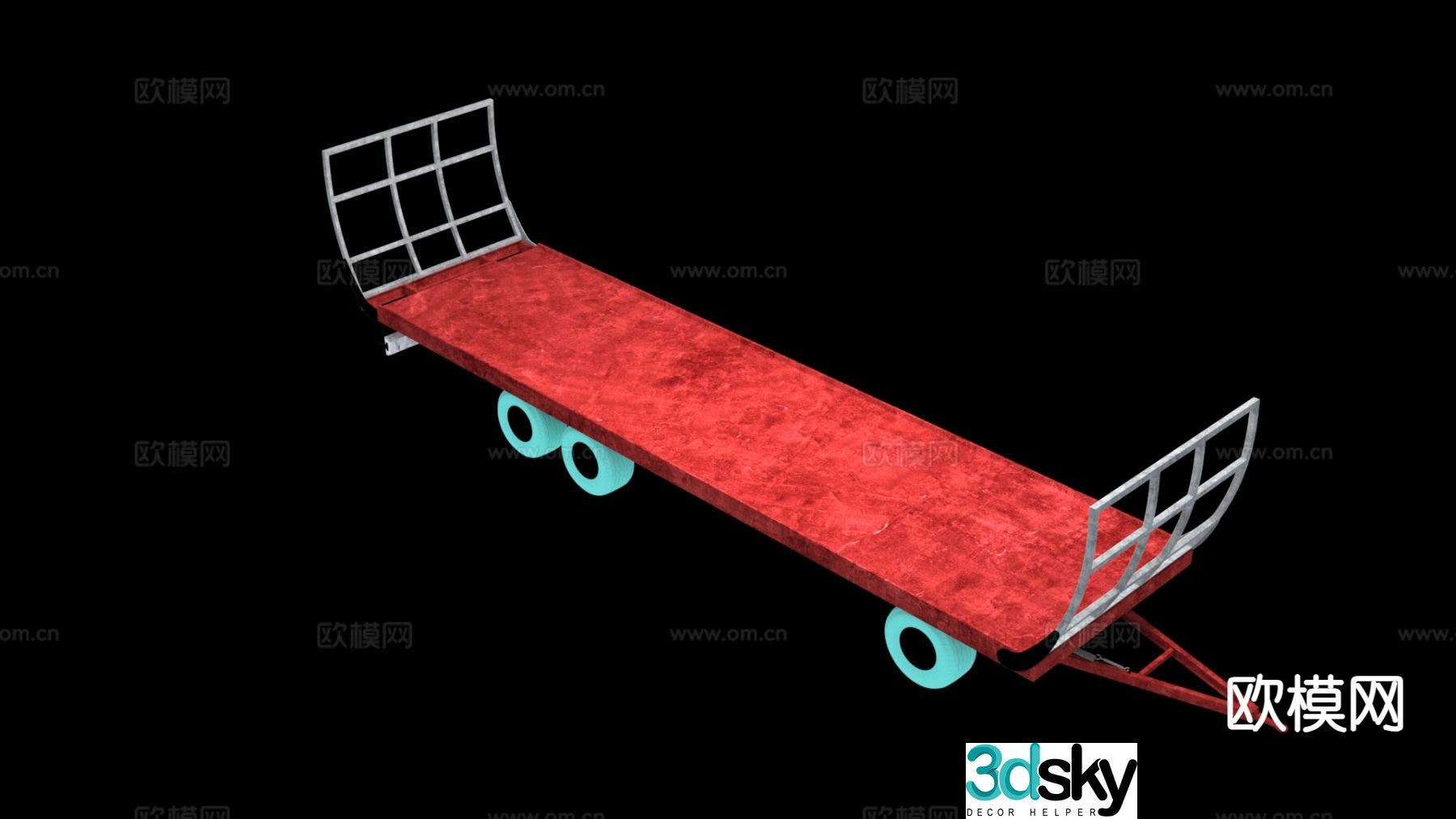 Push cart industrial equipment 3d model