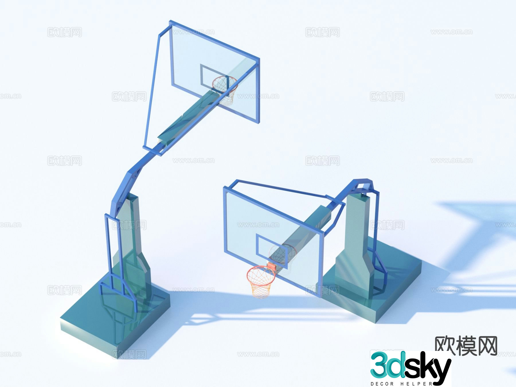 basketball net basketball stand basketball hoop 3d model