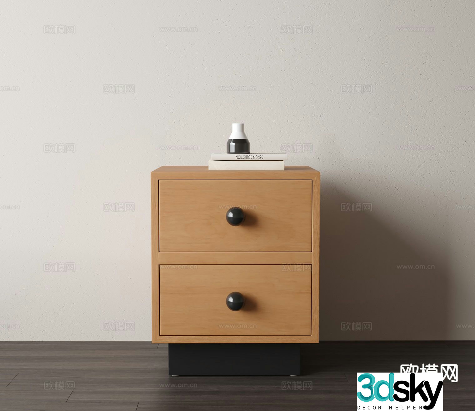Medieval bedside table 3d model