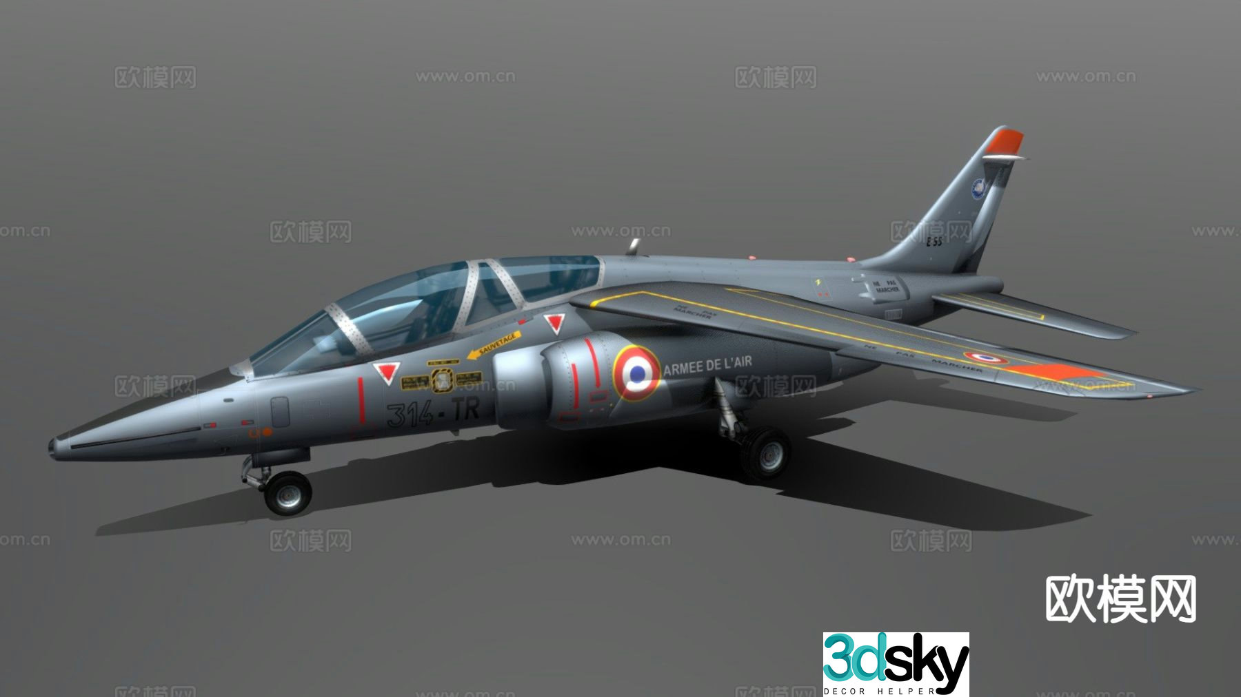 military aircraft fighter aircraft 3d model