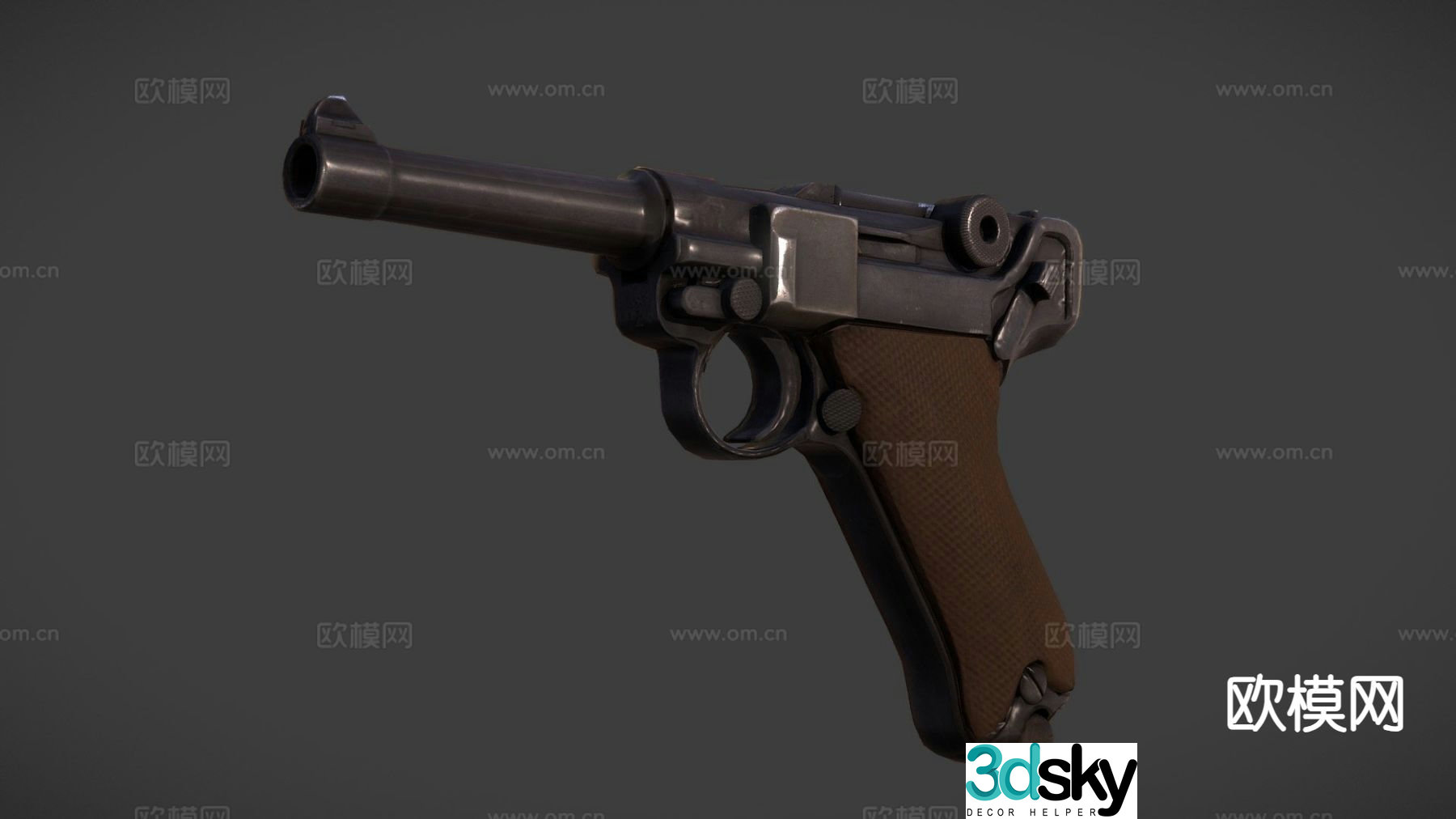 Ruger pistol 3d model