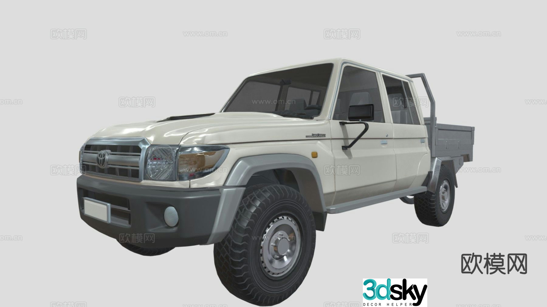 Land Cruiser 79 Series 2018 car 3d model