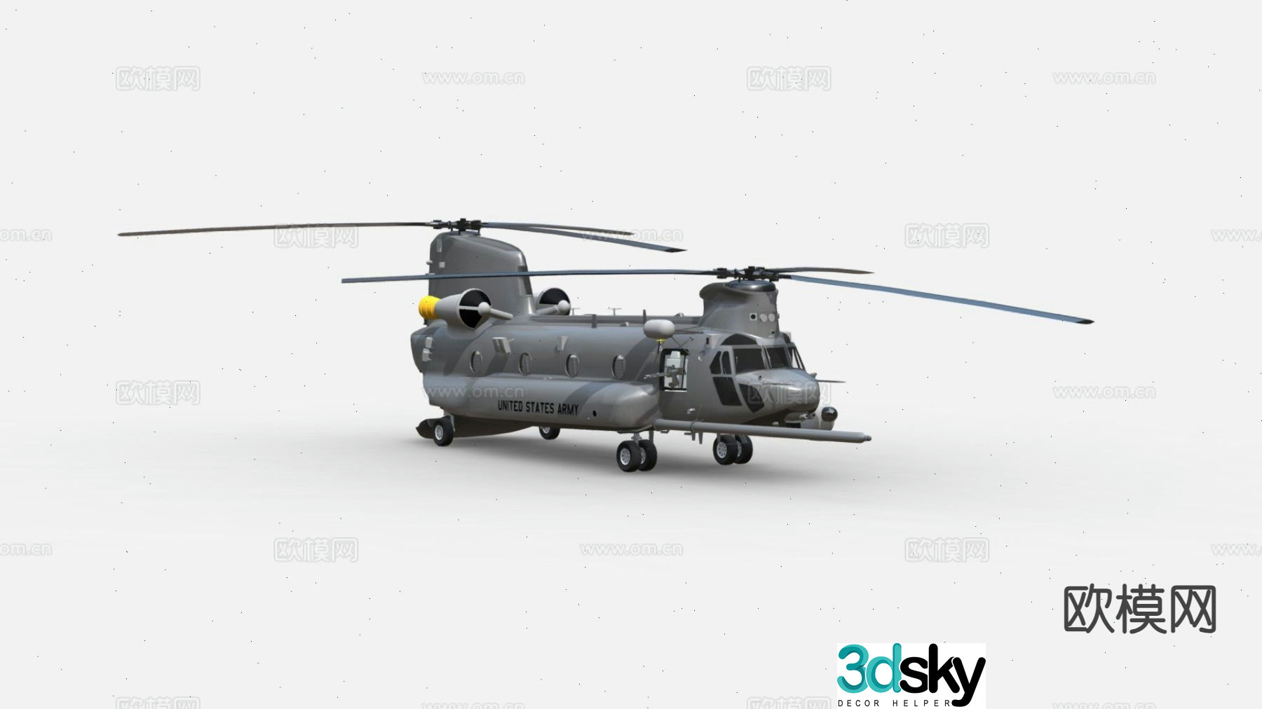 military helicopter reconnaissance aircraft 3d model