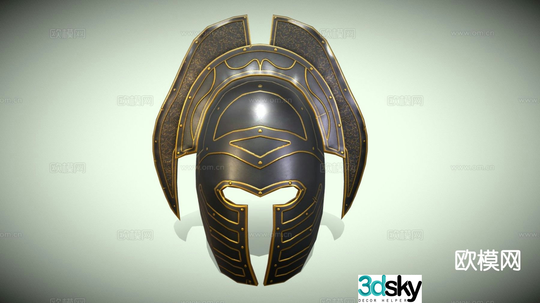 fantasy human helmet 3d model