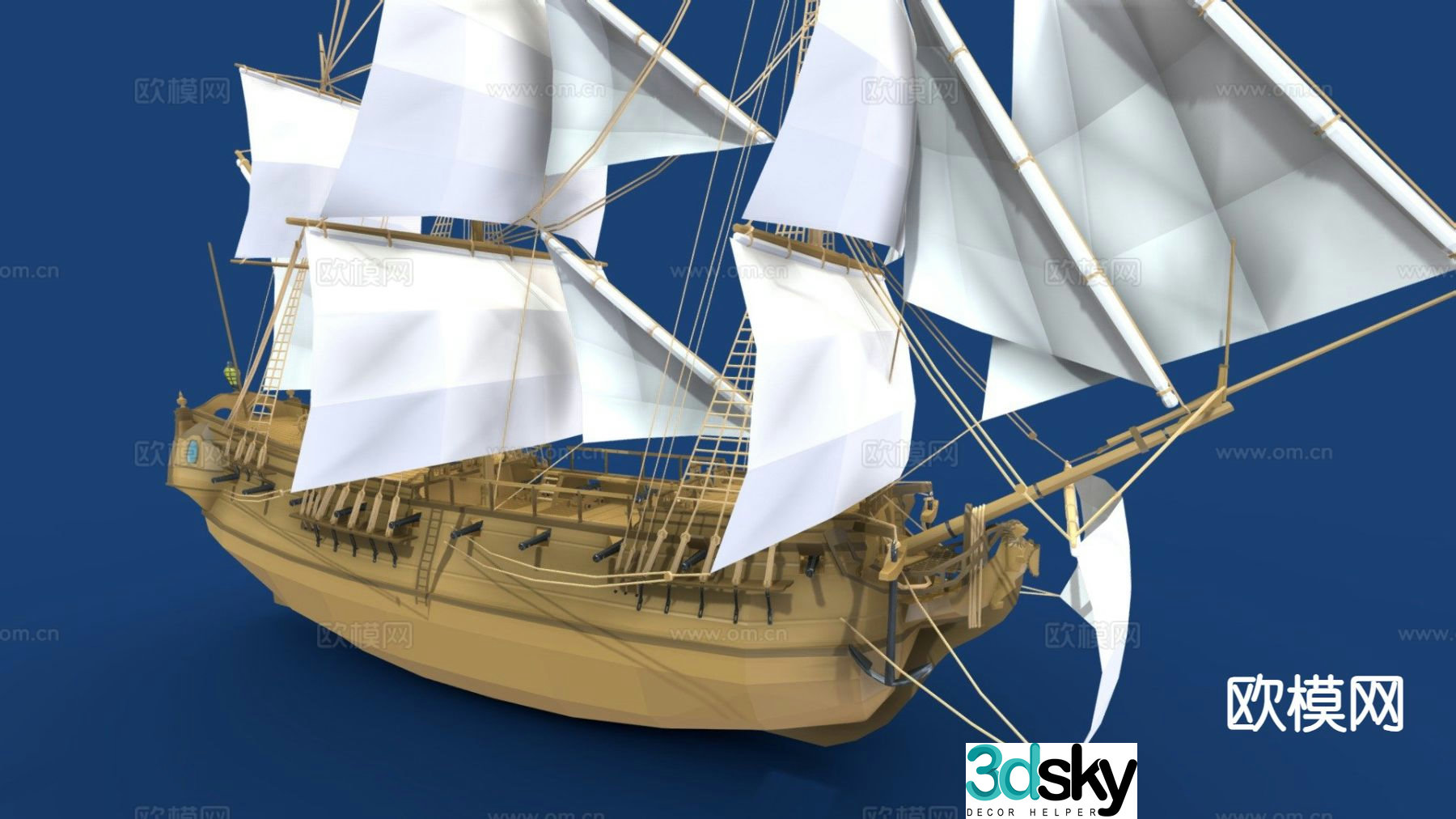 Queen's Revenge ship ship 3d model