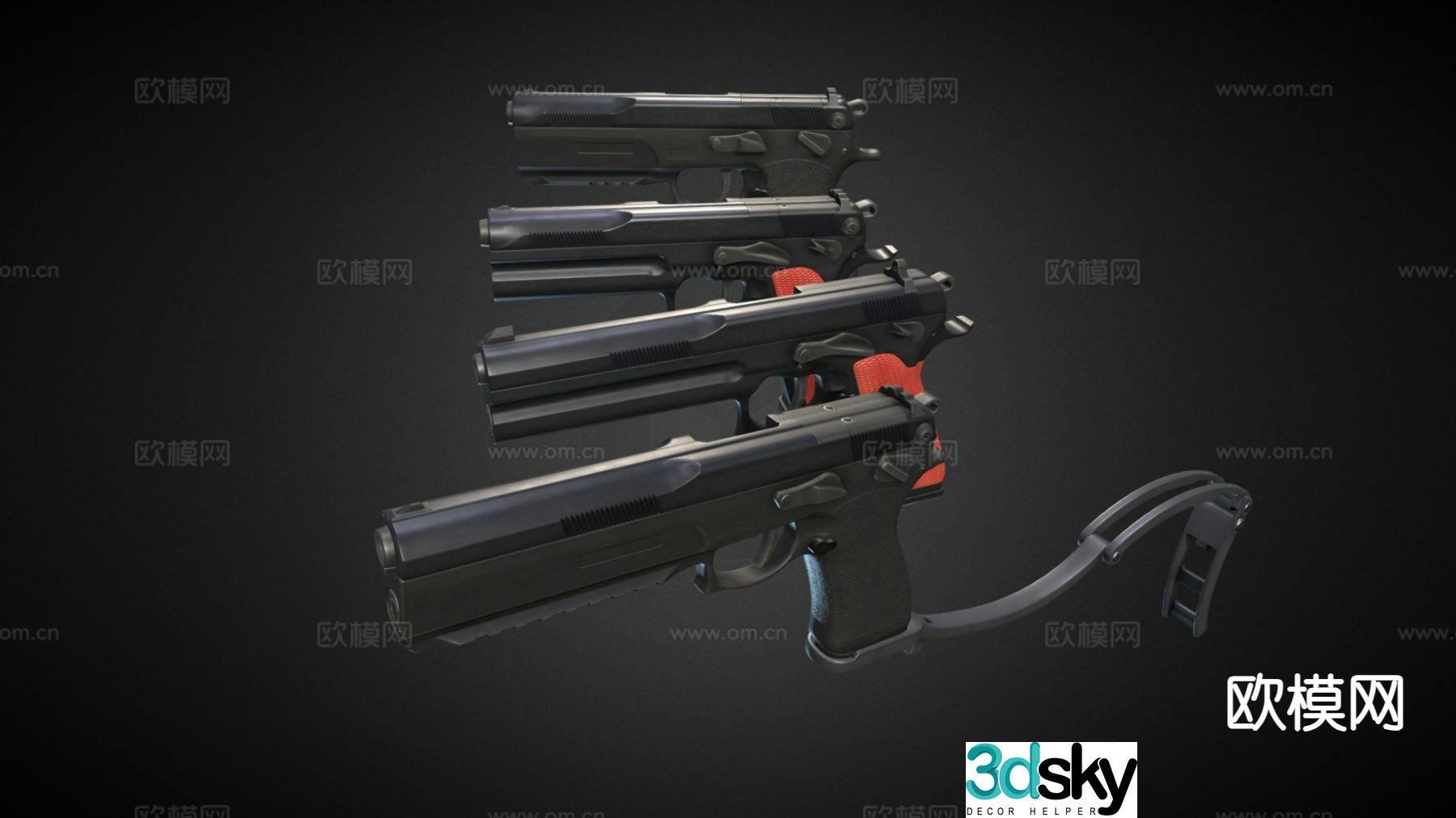 FK Brno PSD pistol firearm firearm weapon 3d model