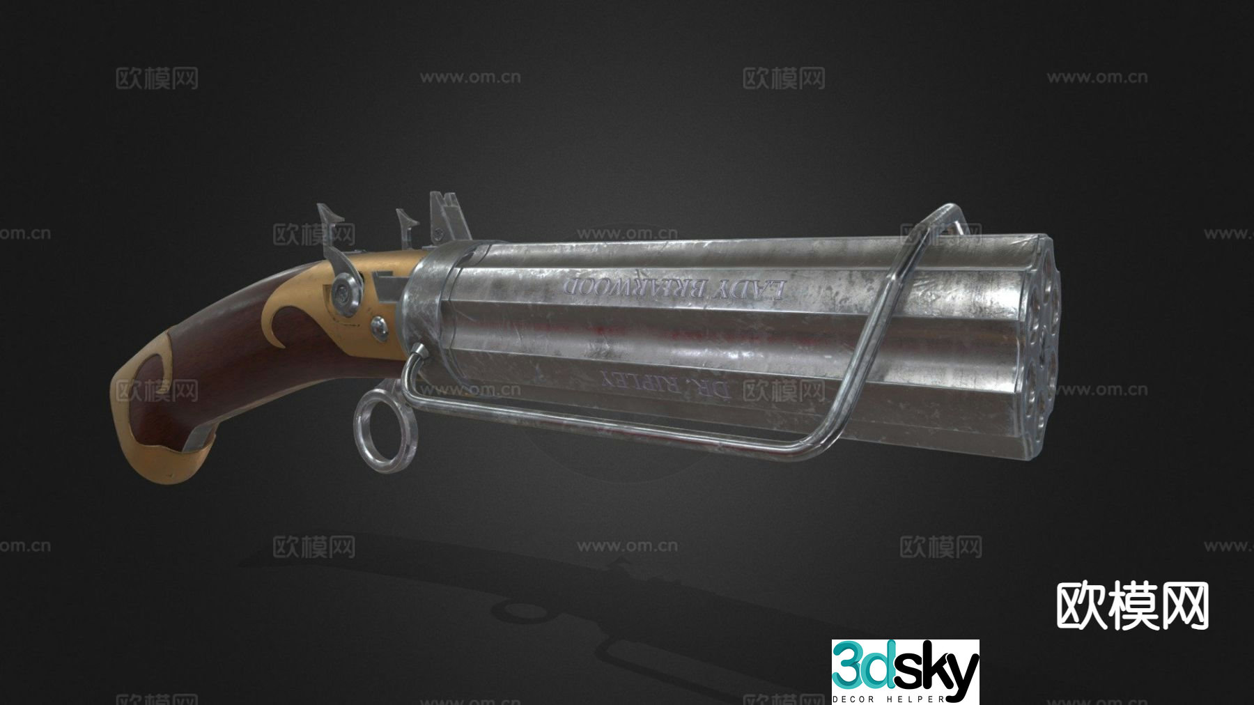 Pistol gun 3d model