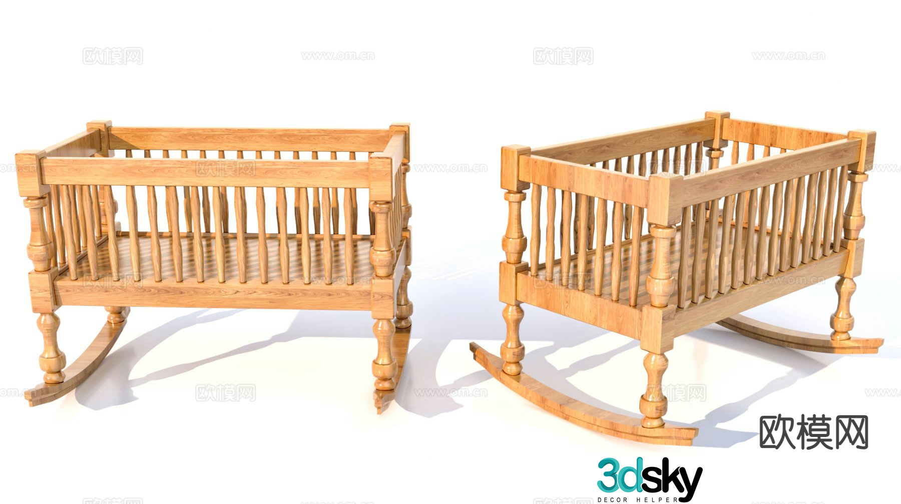 American crib shaker 3d model
