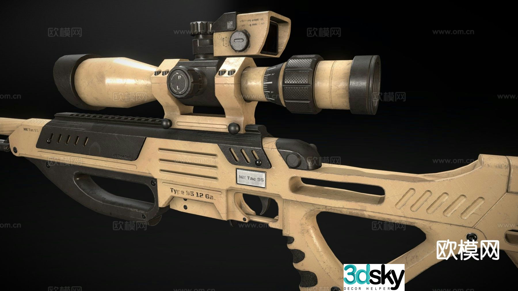 MK-Tac95 sniper rifle 3d model