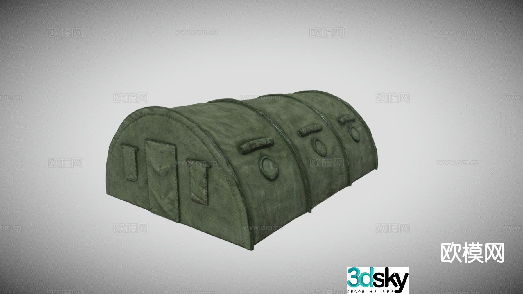 Military tent outdoor tent 3d model