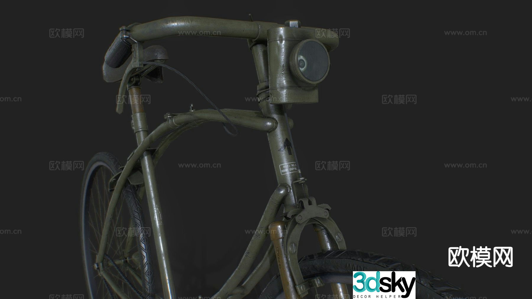 vintage bicycle bicycle 3d model