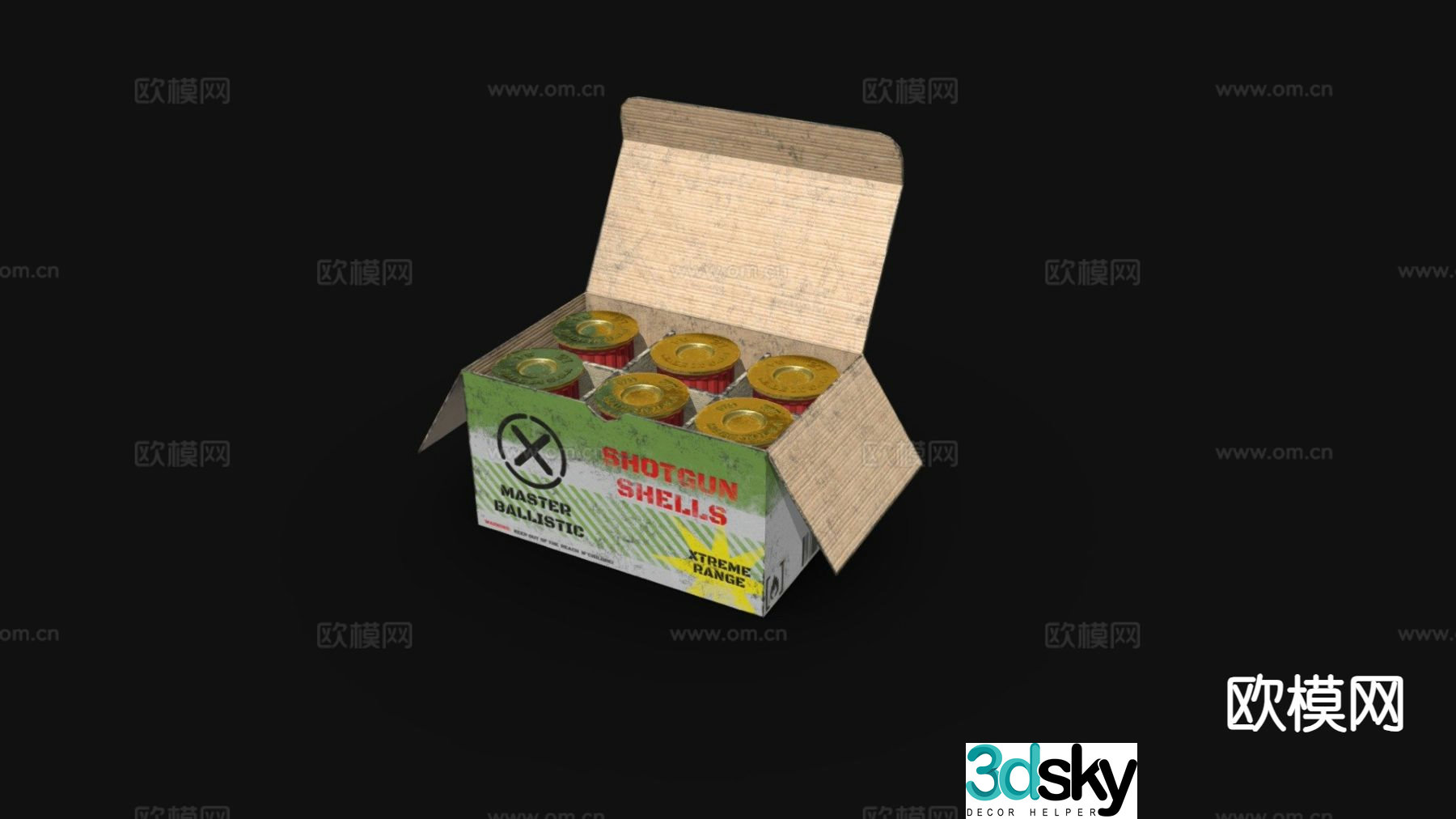 shotgun ammunition bullet 3d model